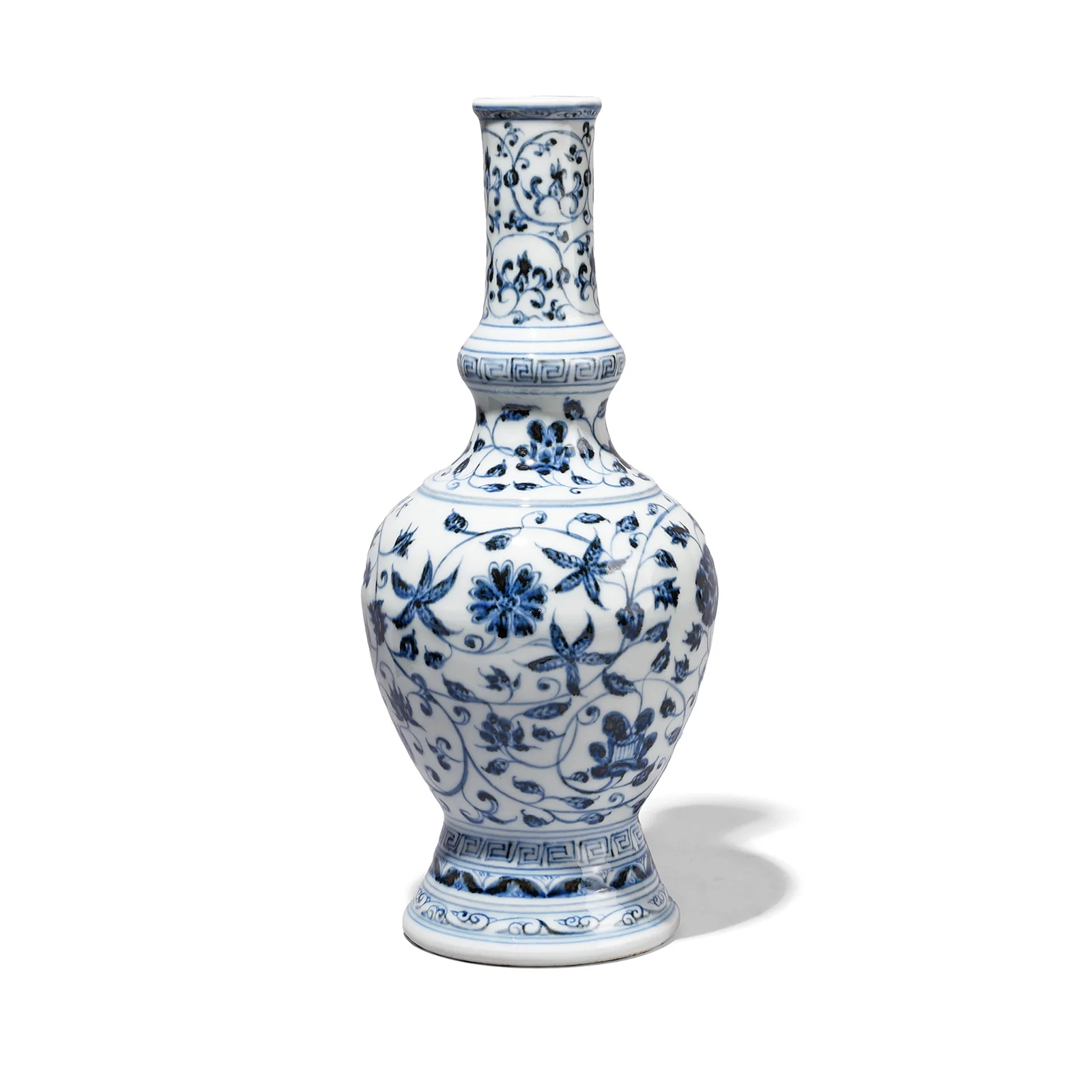 Blue & White Porcelain Holy Water Bottle - Lotus - Image 4