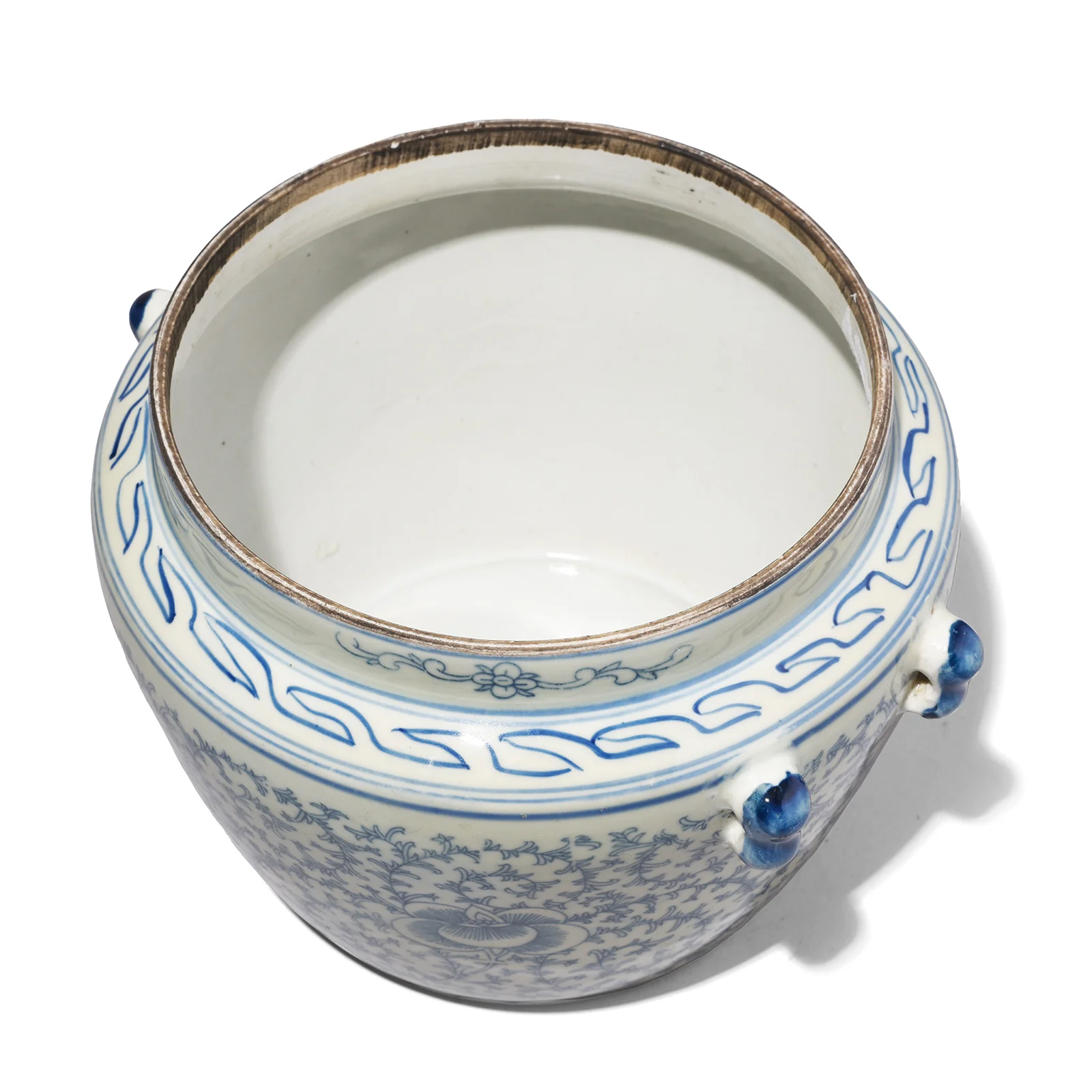 Blue & White Porcelain Lidded Rice Jar - Image 5