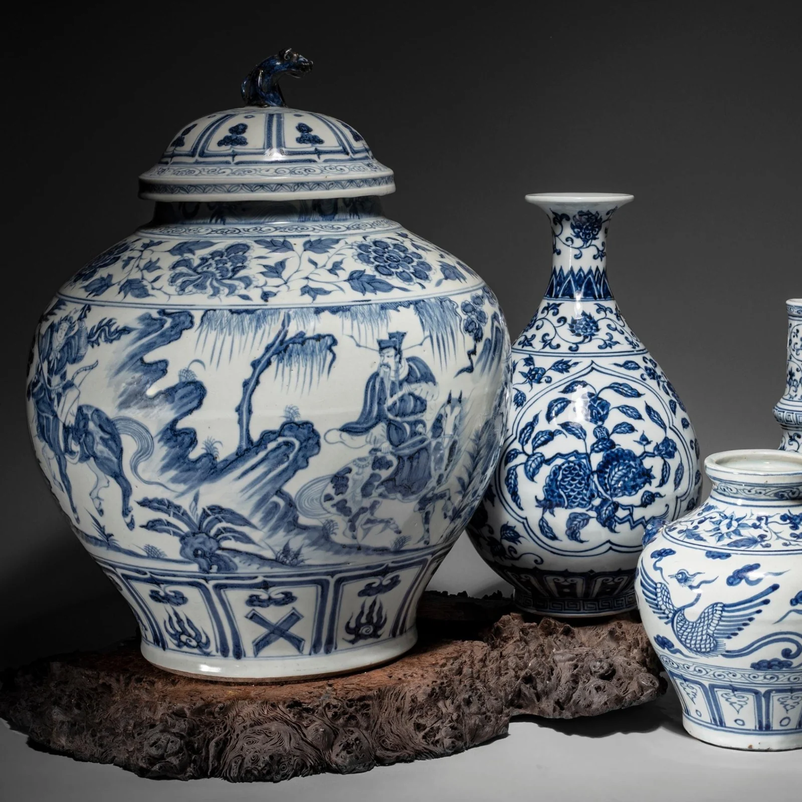 Blue & White Porcelain Baluster Jar - Story of Guiguzi - Image 2