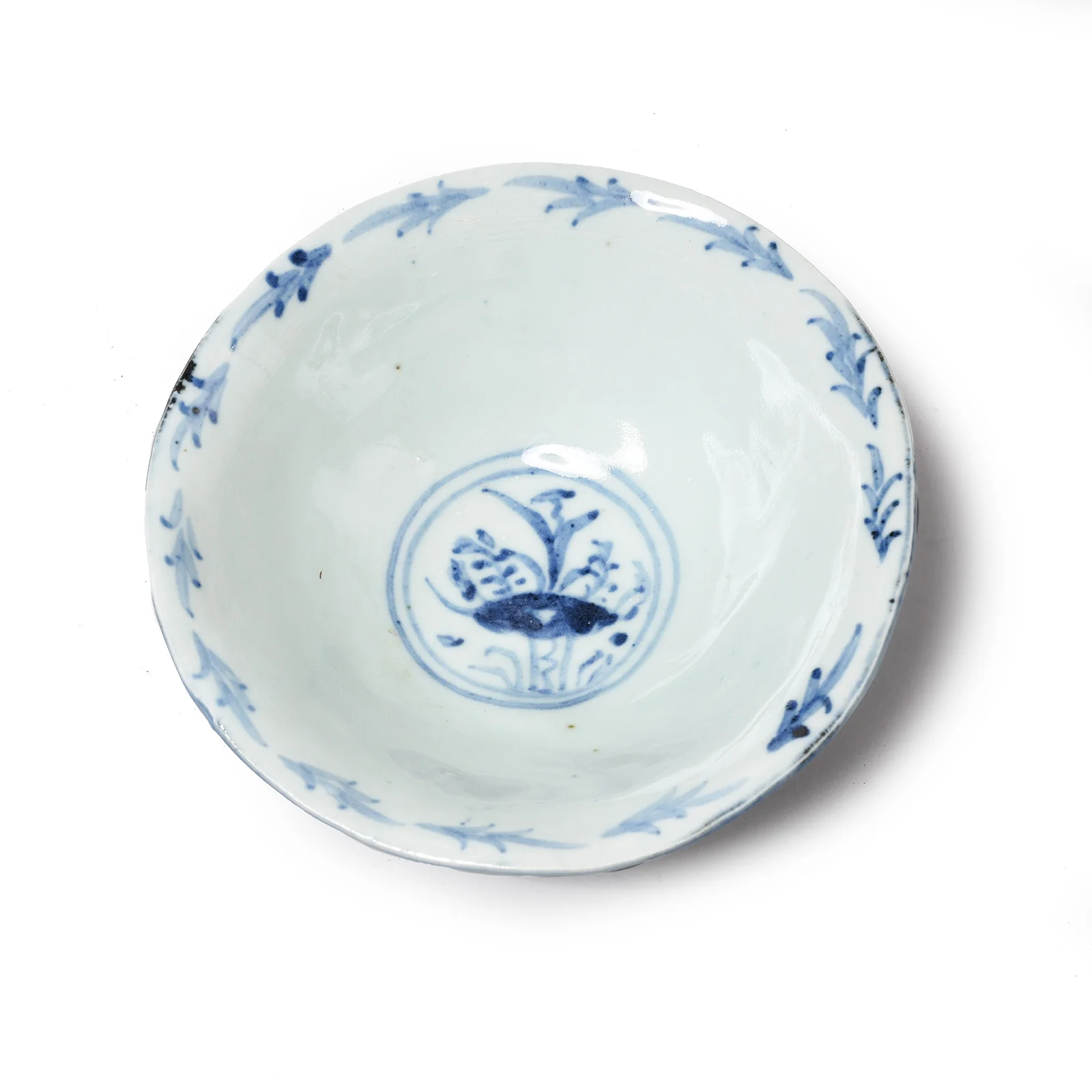 Blue & White Porcelain Rice Bowl - Ming Style - Image 2