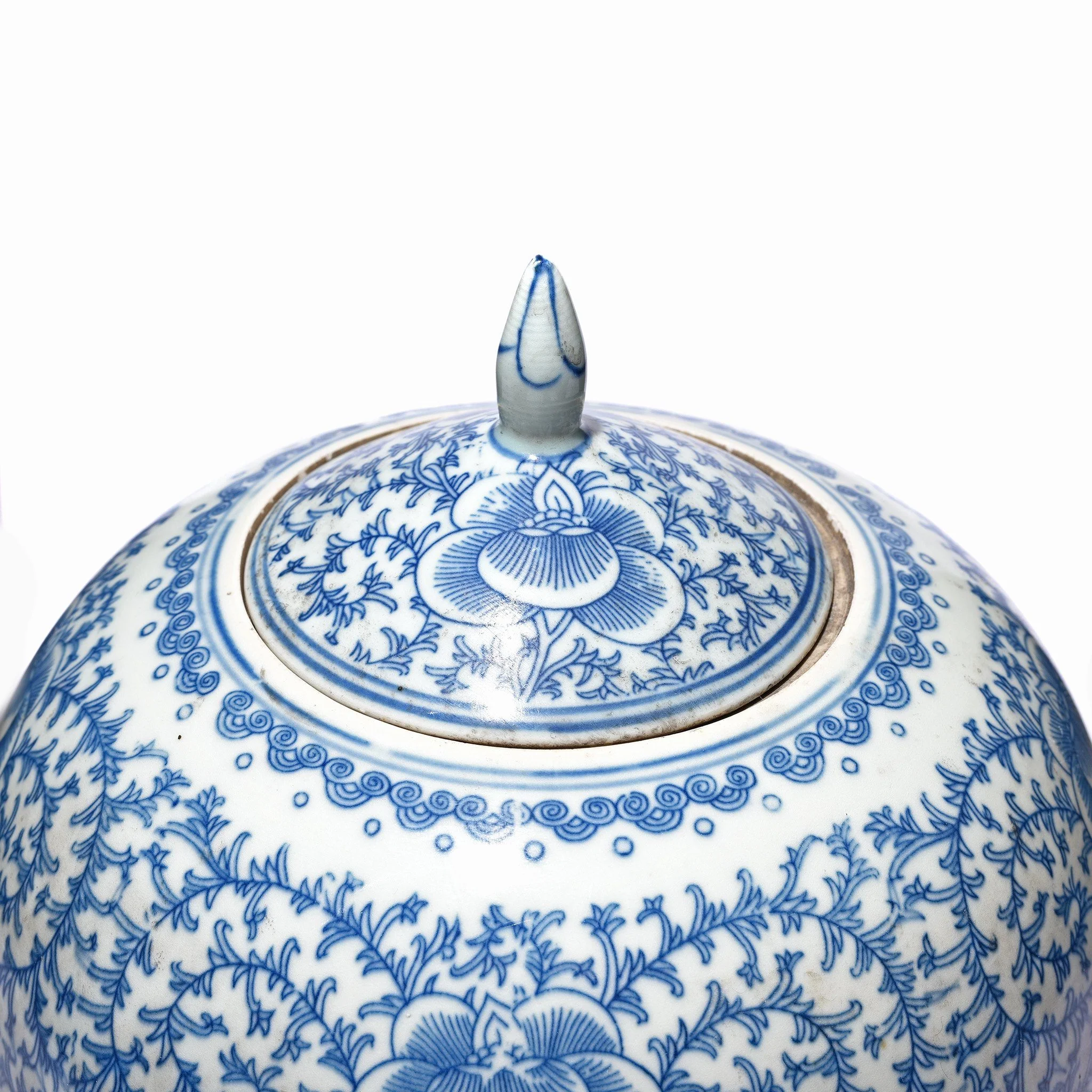 Blue & White Porcelain Rice Jar - Double Happiness Design - Image 2