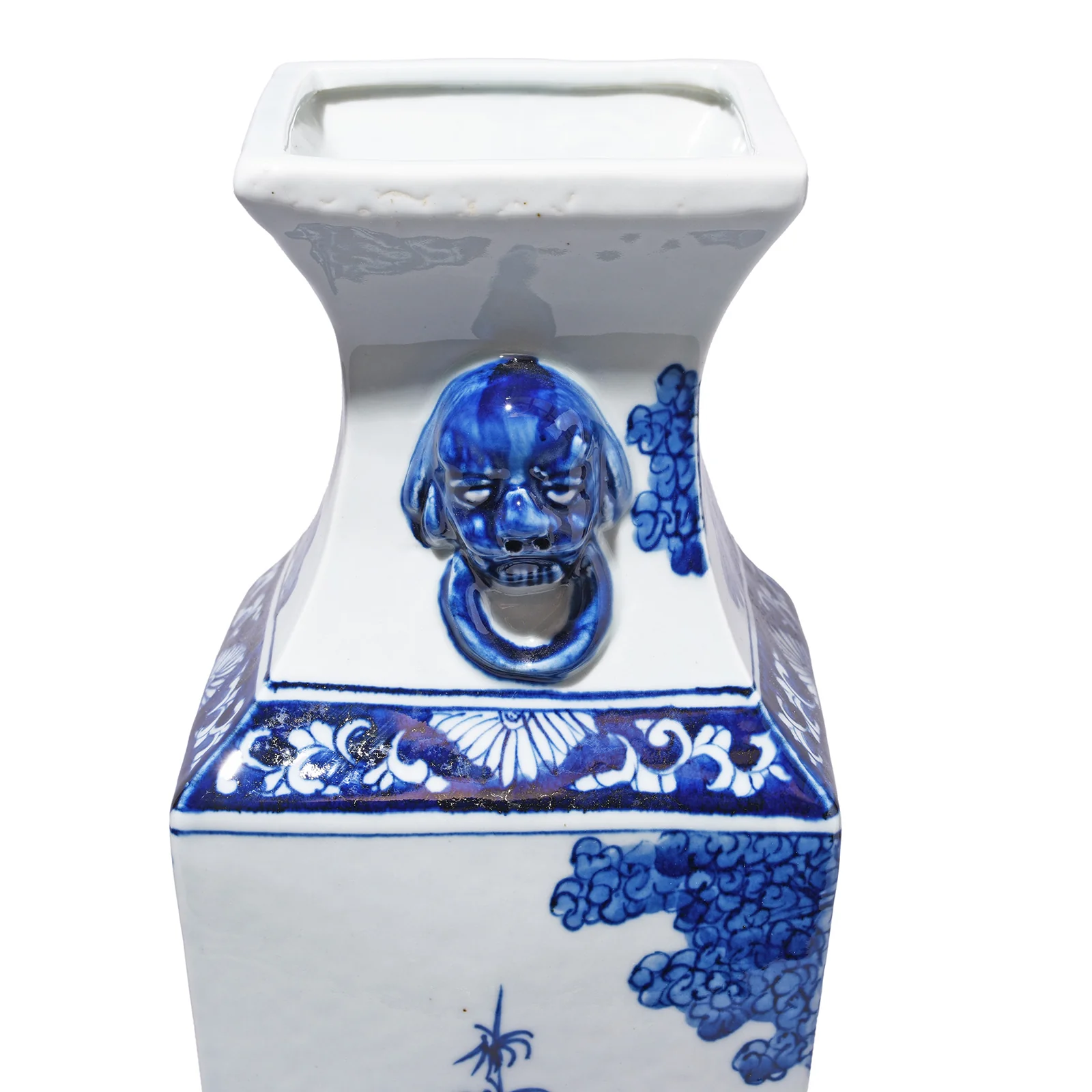 Blue & White Porcelain Squared Vase - Seven Masters - Image 3