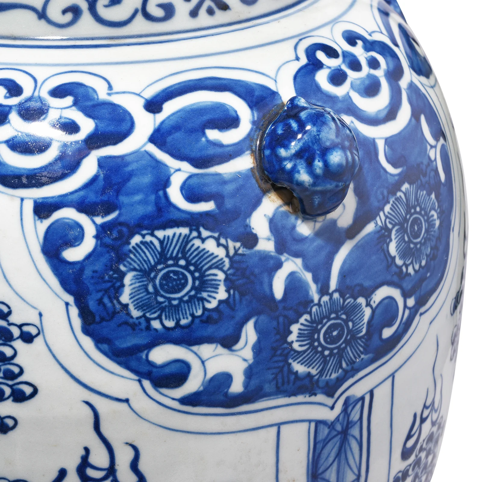 Blue & White Porcelain Temple Jar - Mythical Creatures - Image 6