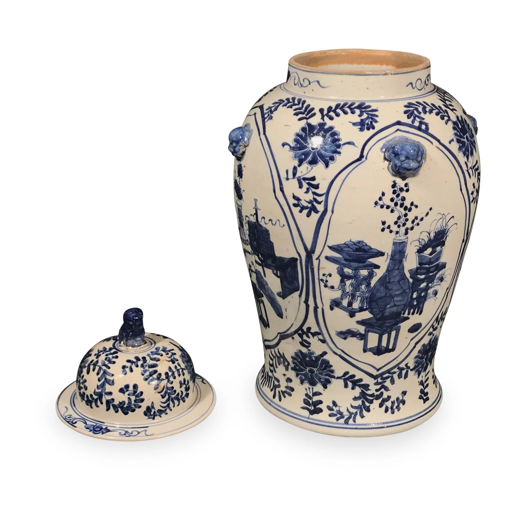 Blue & White Porcelain Temple Jar - Precious Objects - Image 2