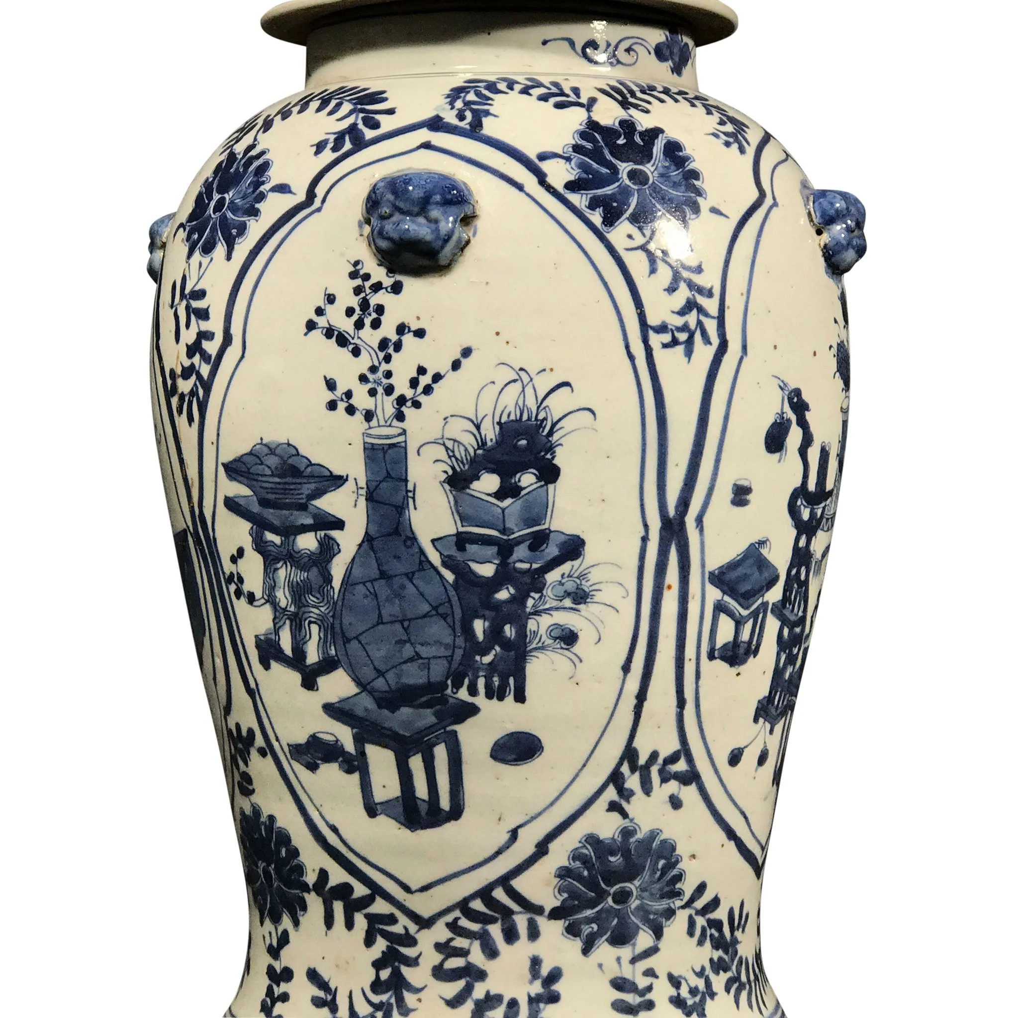 Blue & White Porcelain Temple Jar - Precious Objects - Image 3