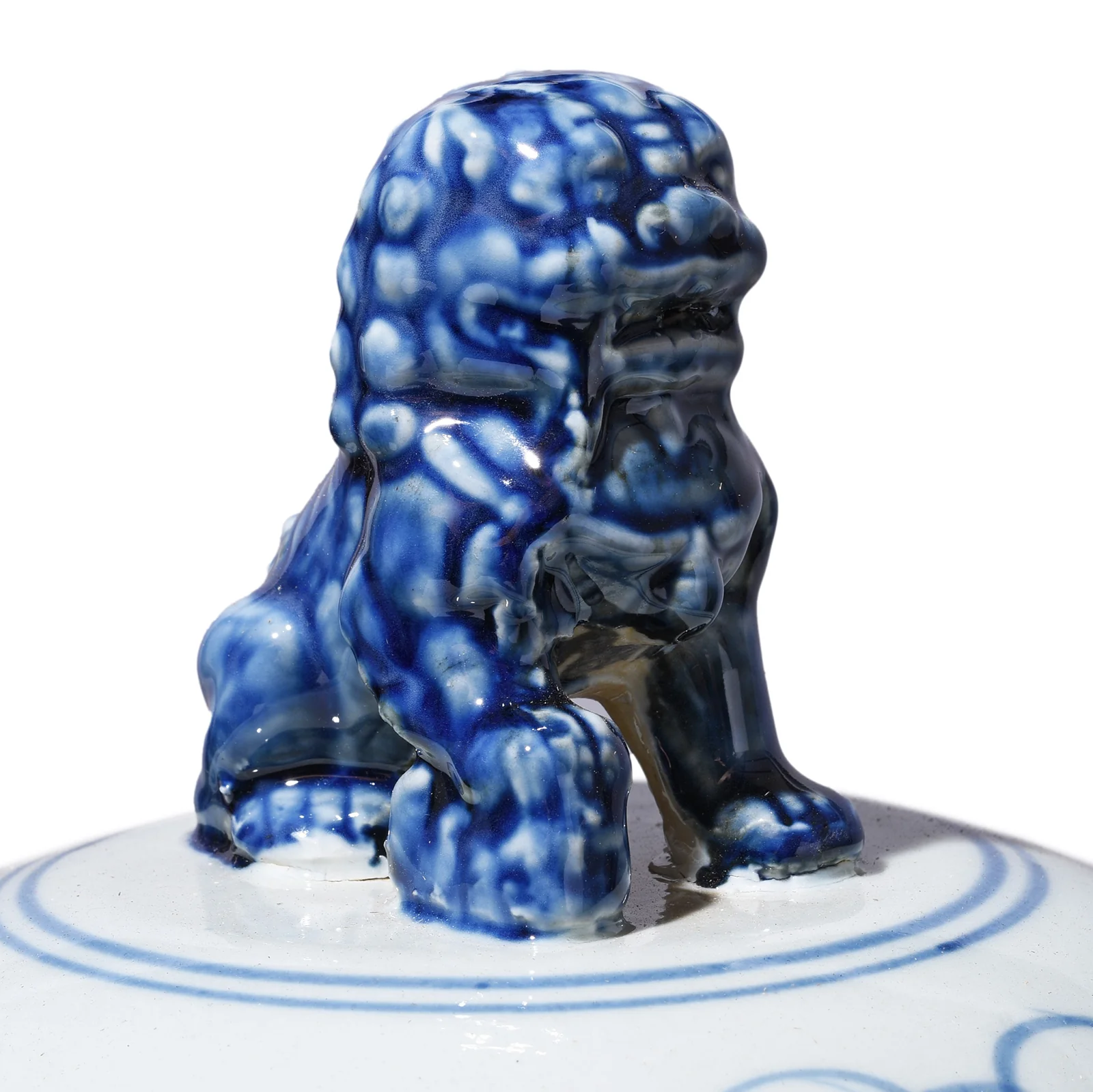 Blue & White Porcelain Temple Jar - Qilin Design - Image 10