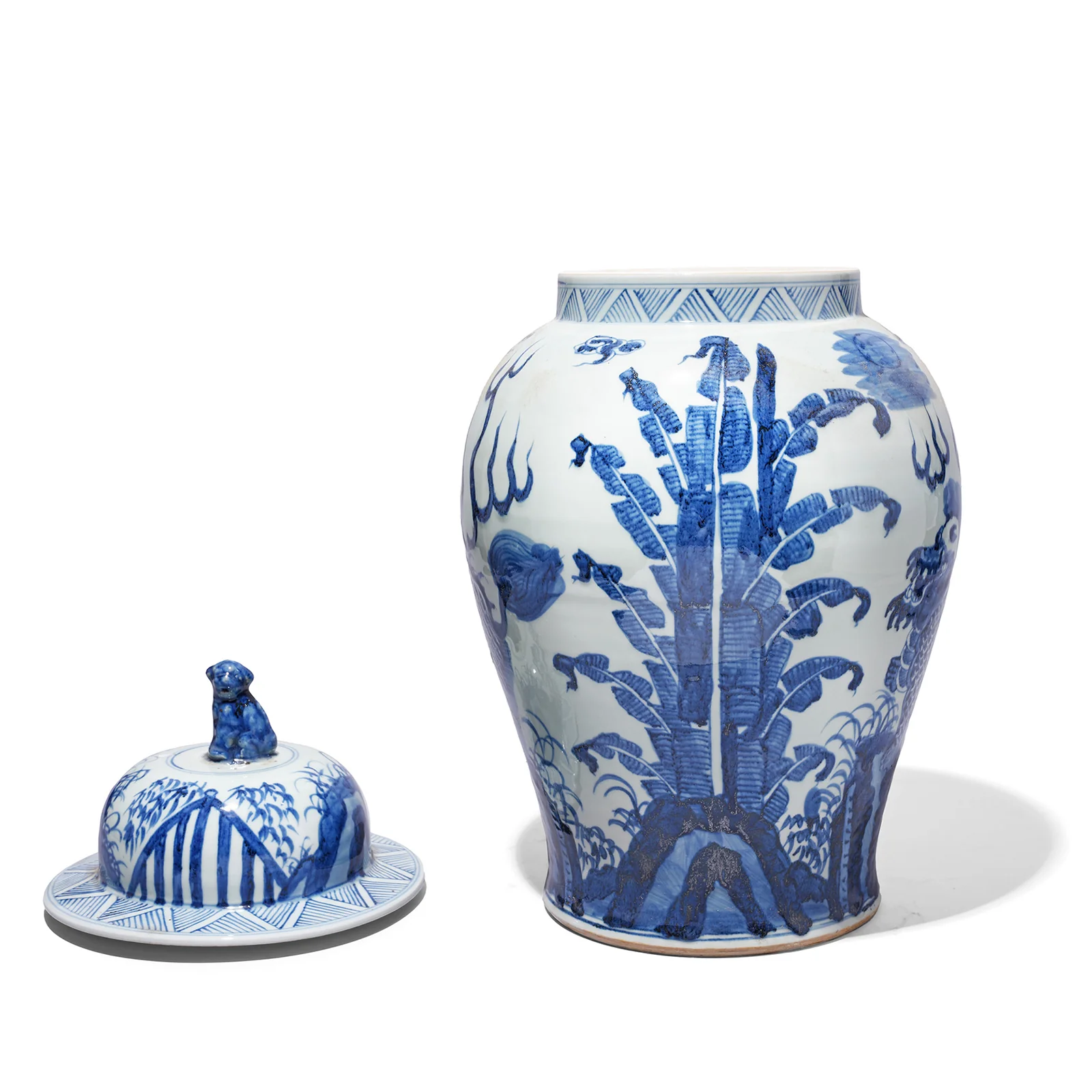 Blue & White Porcelain Temple Jar - Qilin Design - Image 3