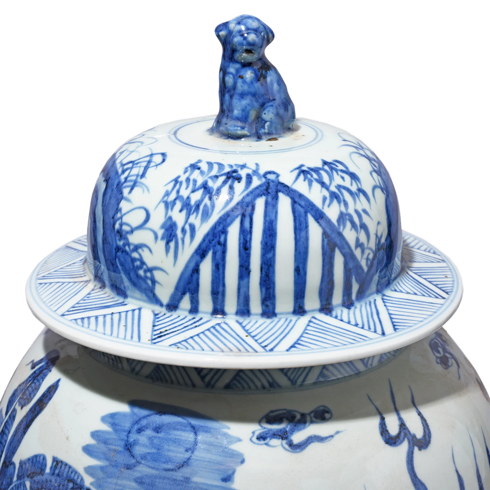 Blue & White Porcelain Temple Jar - Qilin Design - Image 6