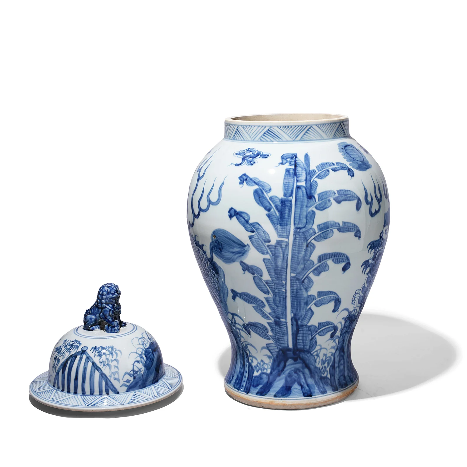 Blue & White Porcelain Temple Jar - Qilin Design - Image 9