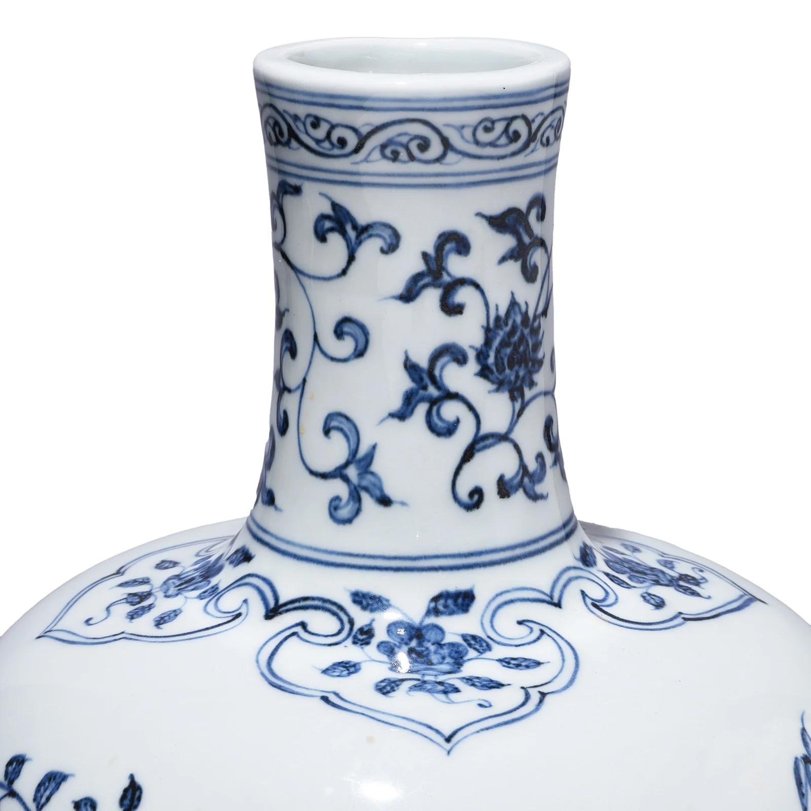 Blue & White Porcelain Tianqiuping Vase - Image 2