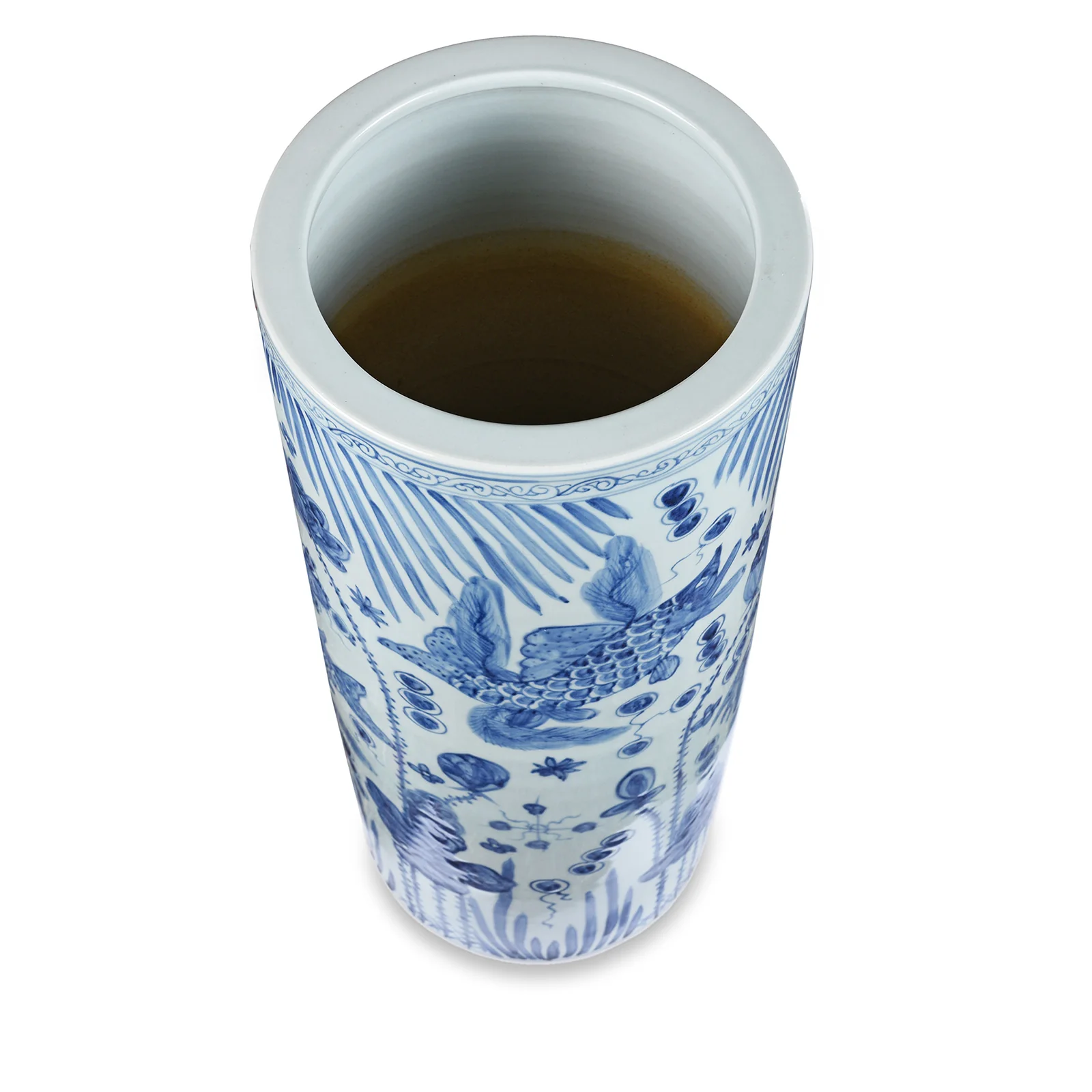 Blue & White Porcelain Umbrella Stand - Image 3