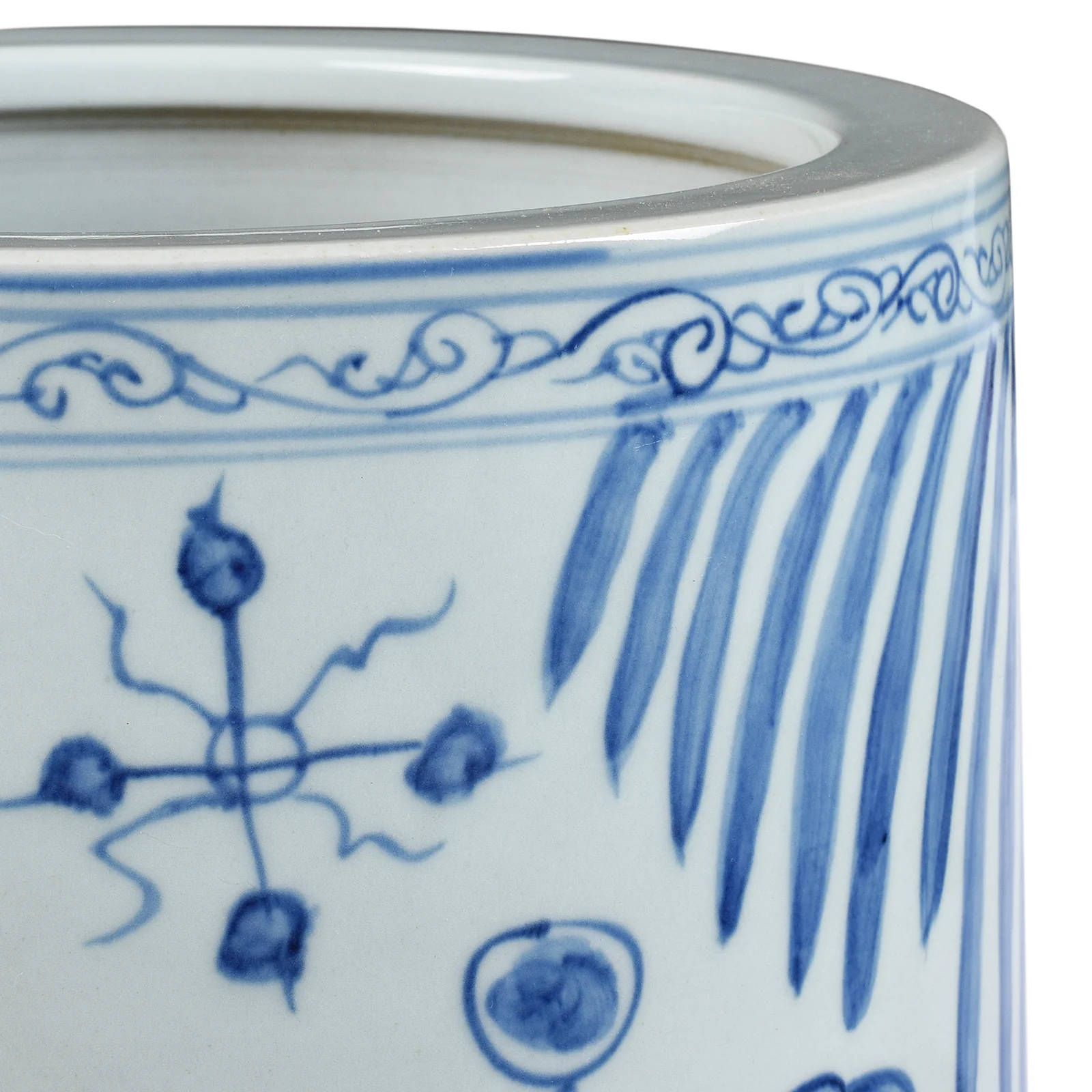 Blue & White Porcelain Umbrella Stand - Image 4