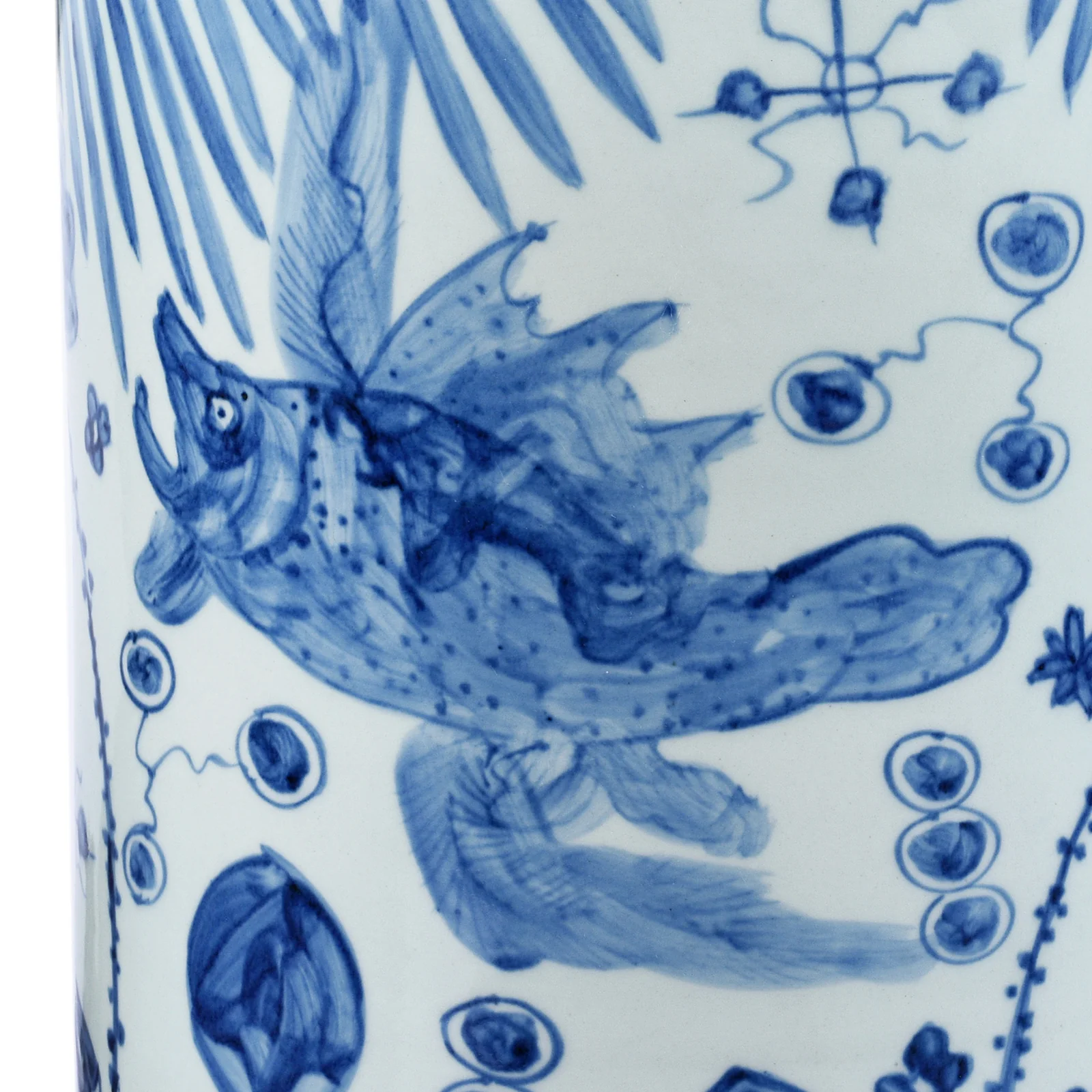 Blue & White Porcelain Umbrella Stand - Image 6