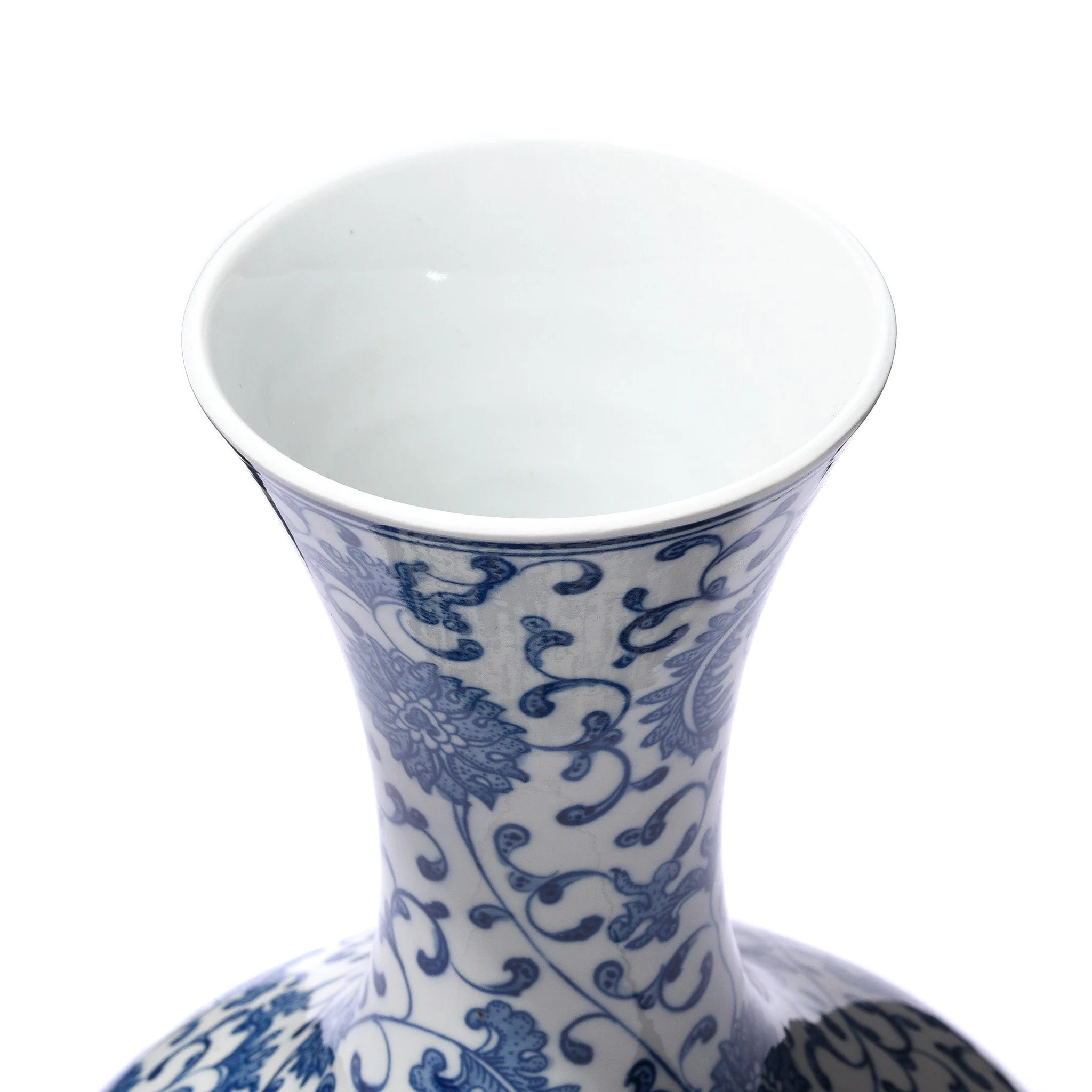 Blue & White Porcelain Vase - Chrysanthemum Design - Image 5