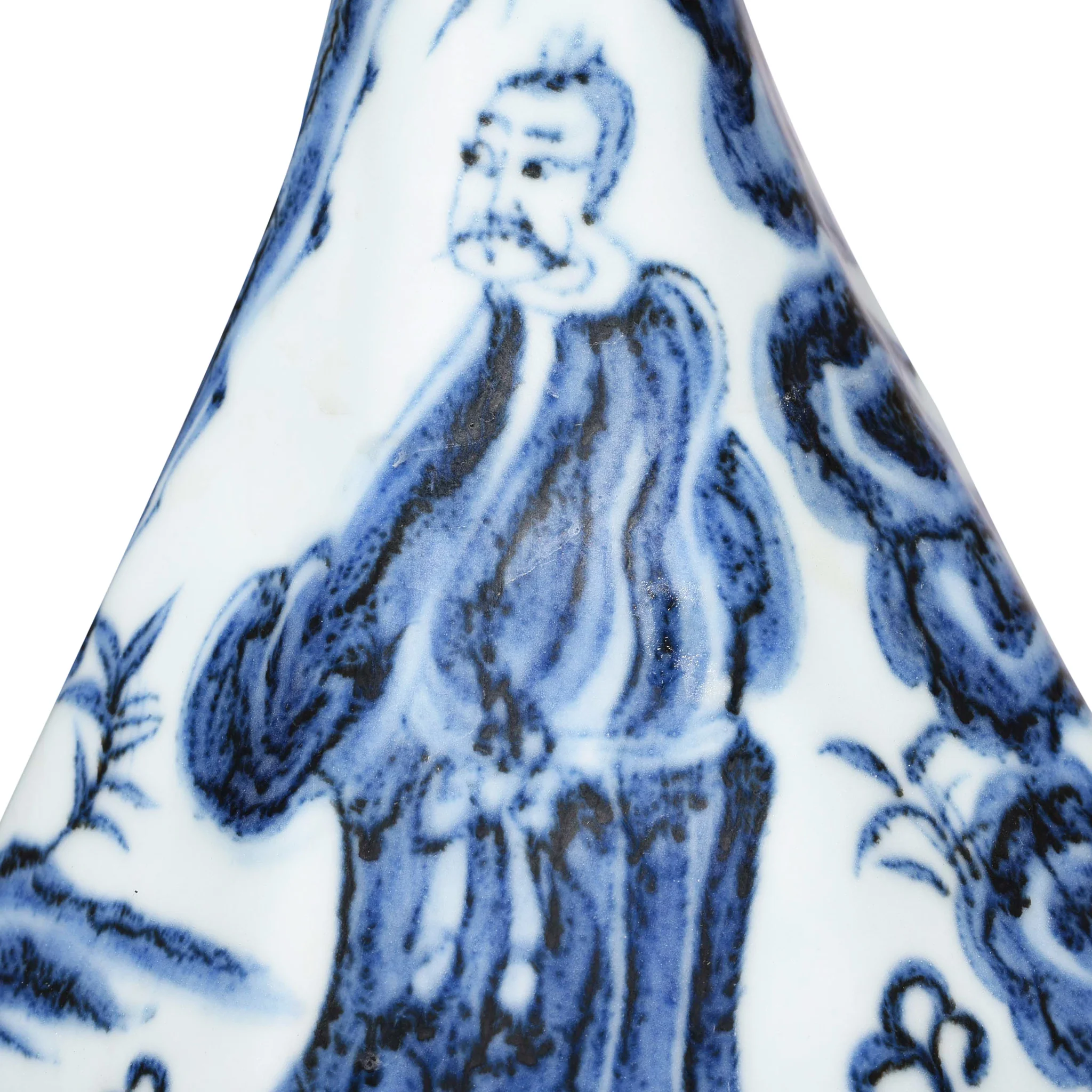 Blue & White Porcelain Vase - Figures in Tradtional Dress - Image 4