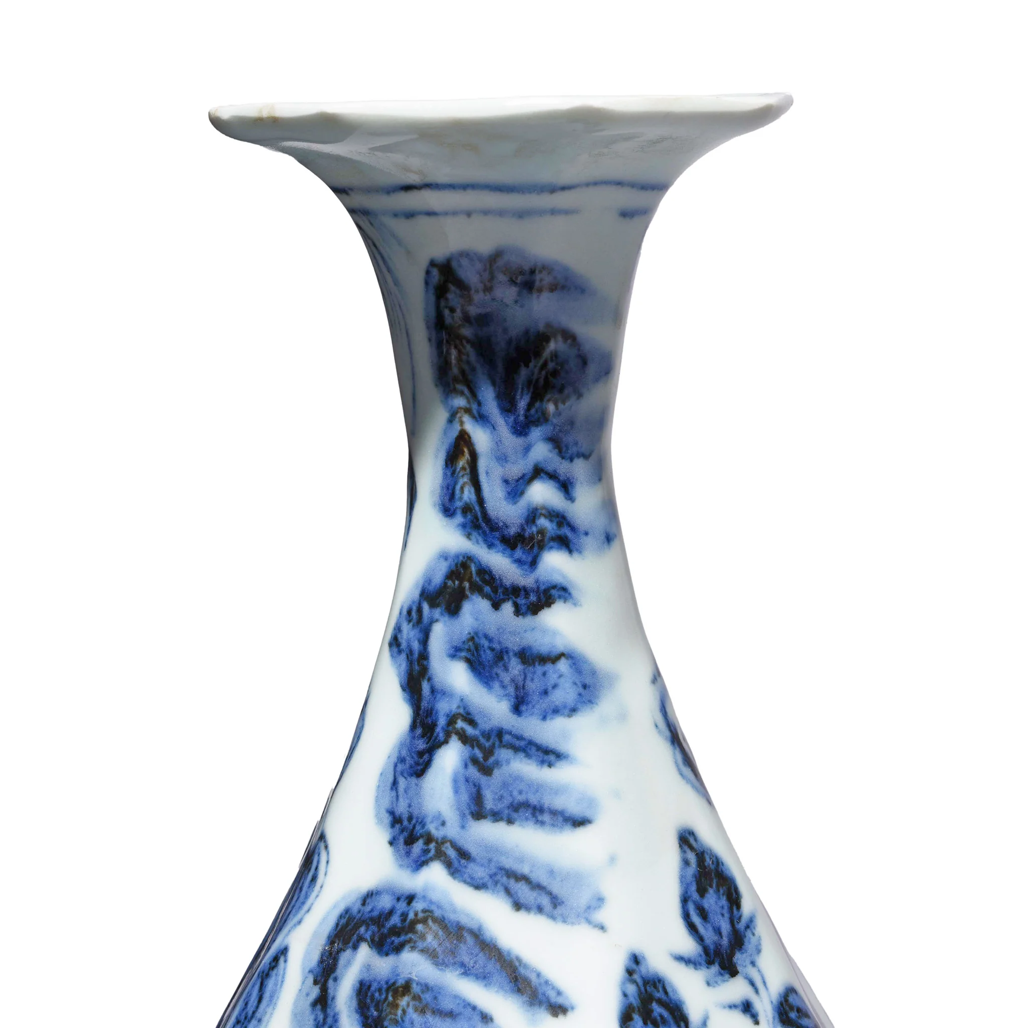 Blue & White Porcelain Vase - Figures in Tradtional Dress - Image 5