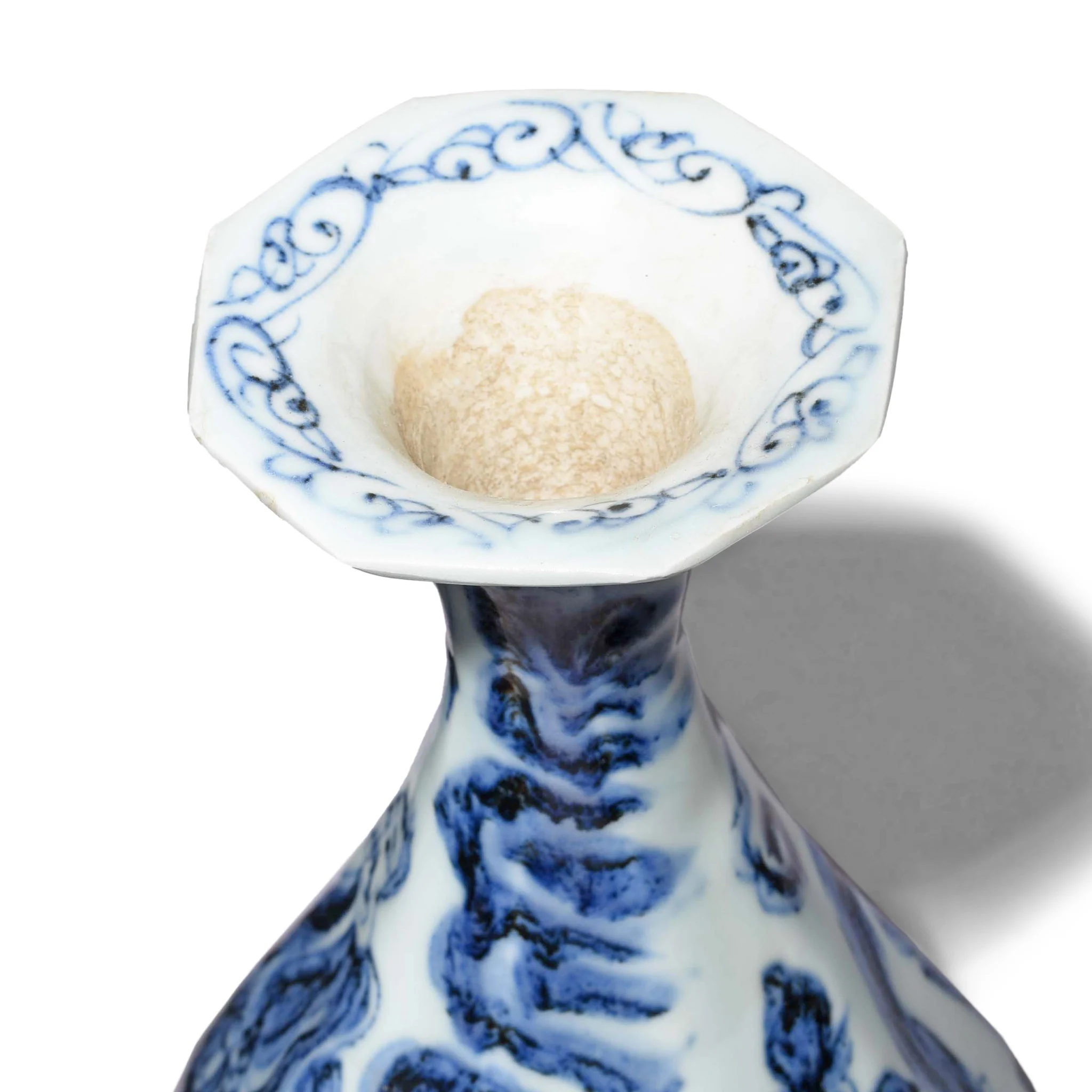 Blue & White Porcelain Vase - Figures in Tradtional Dress - Image 6