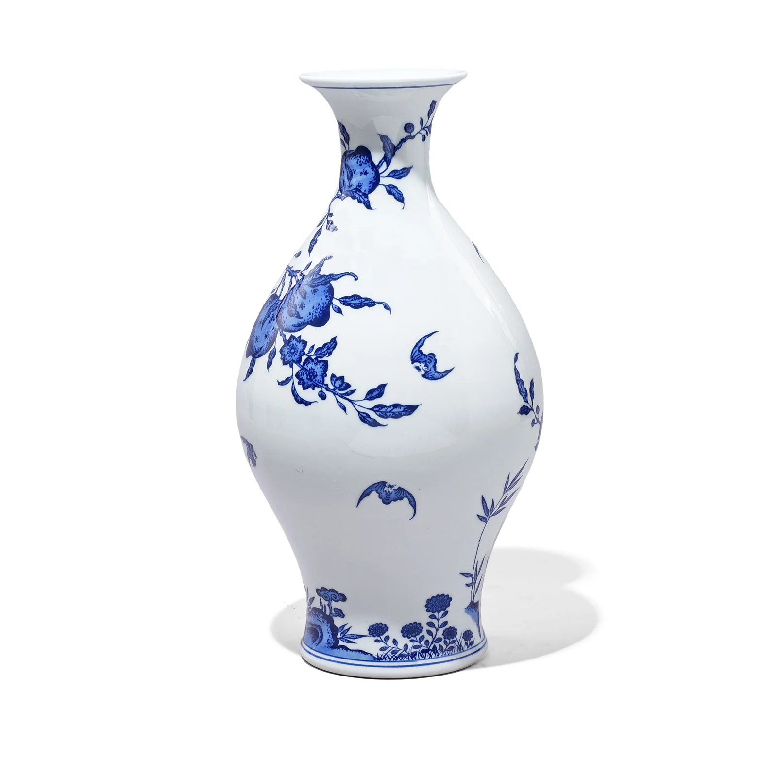 Blue & White Porcelain Fengweizun Vase - Peach Tree Design - Image 5