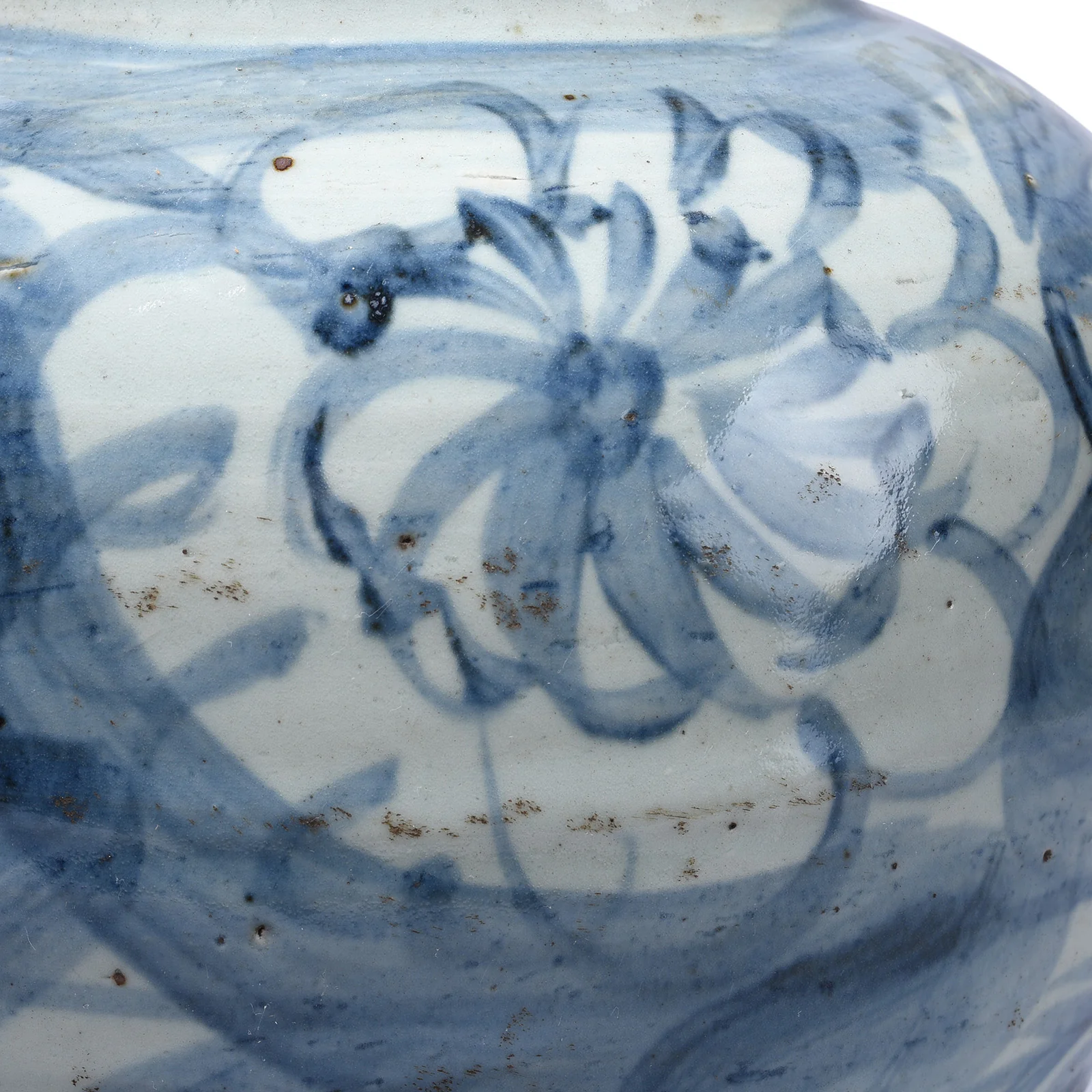Provincial Late Ming Style Blue & White Porcelain Vase - Image 2