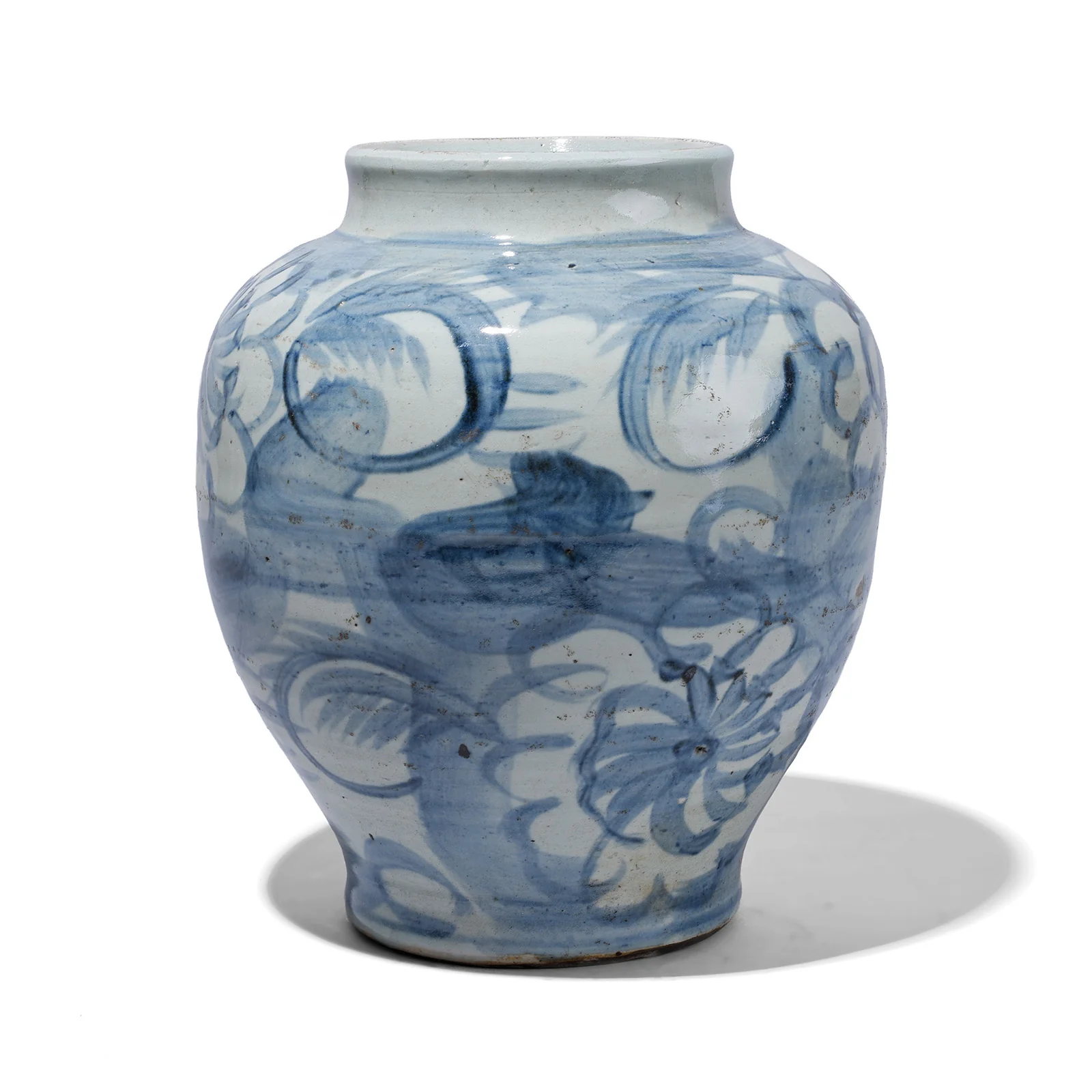 Provincial Late Ming Style Blue & White Porcelain Vase - Image 3