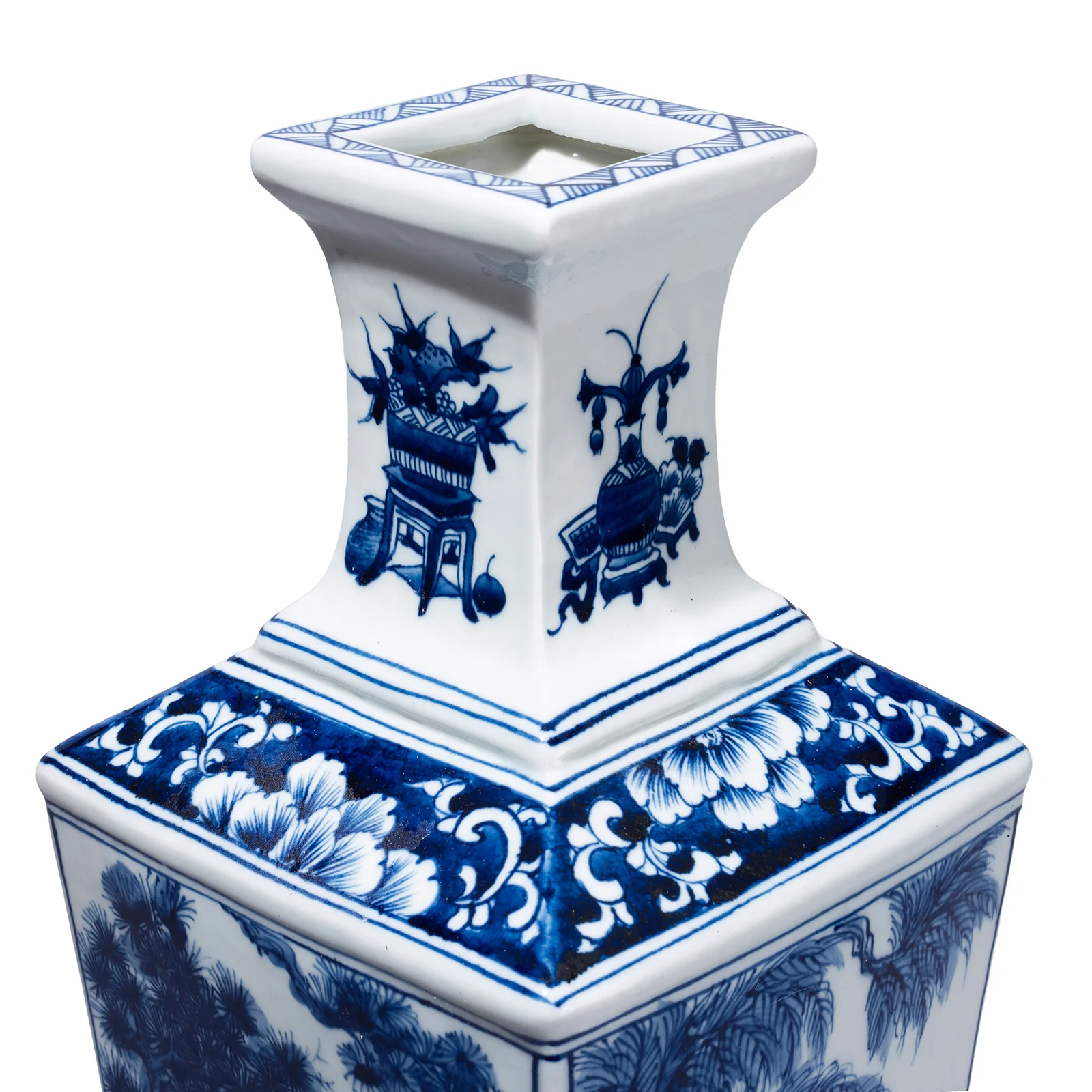 Blue & White Porcelain Squared Vase - Women - Image 3