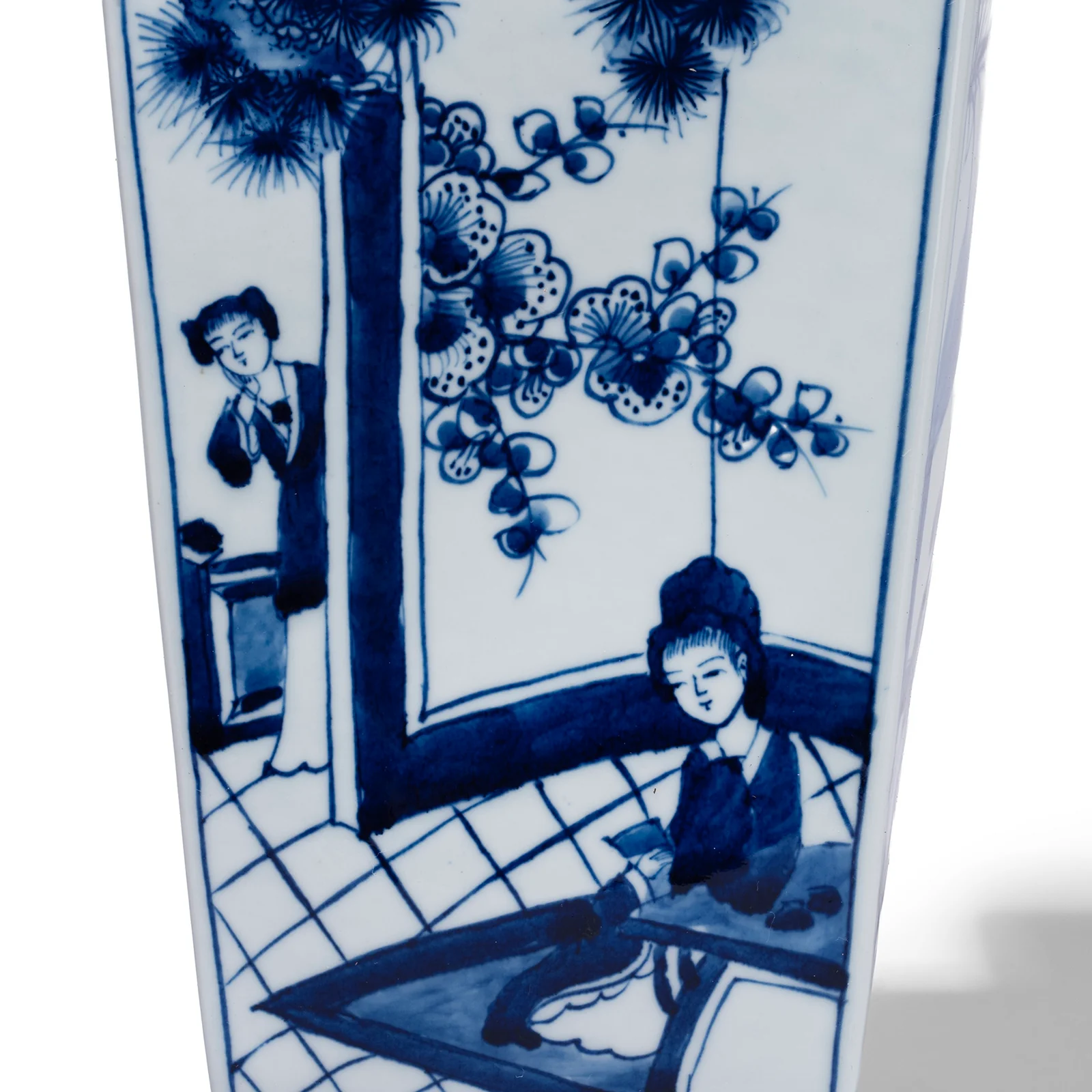 Blue & White Porcelain Squared Vase - Women - Image 4