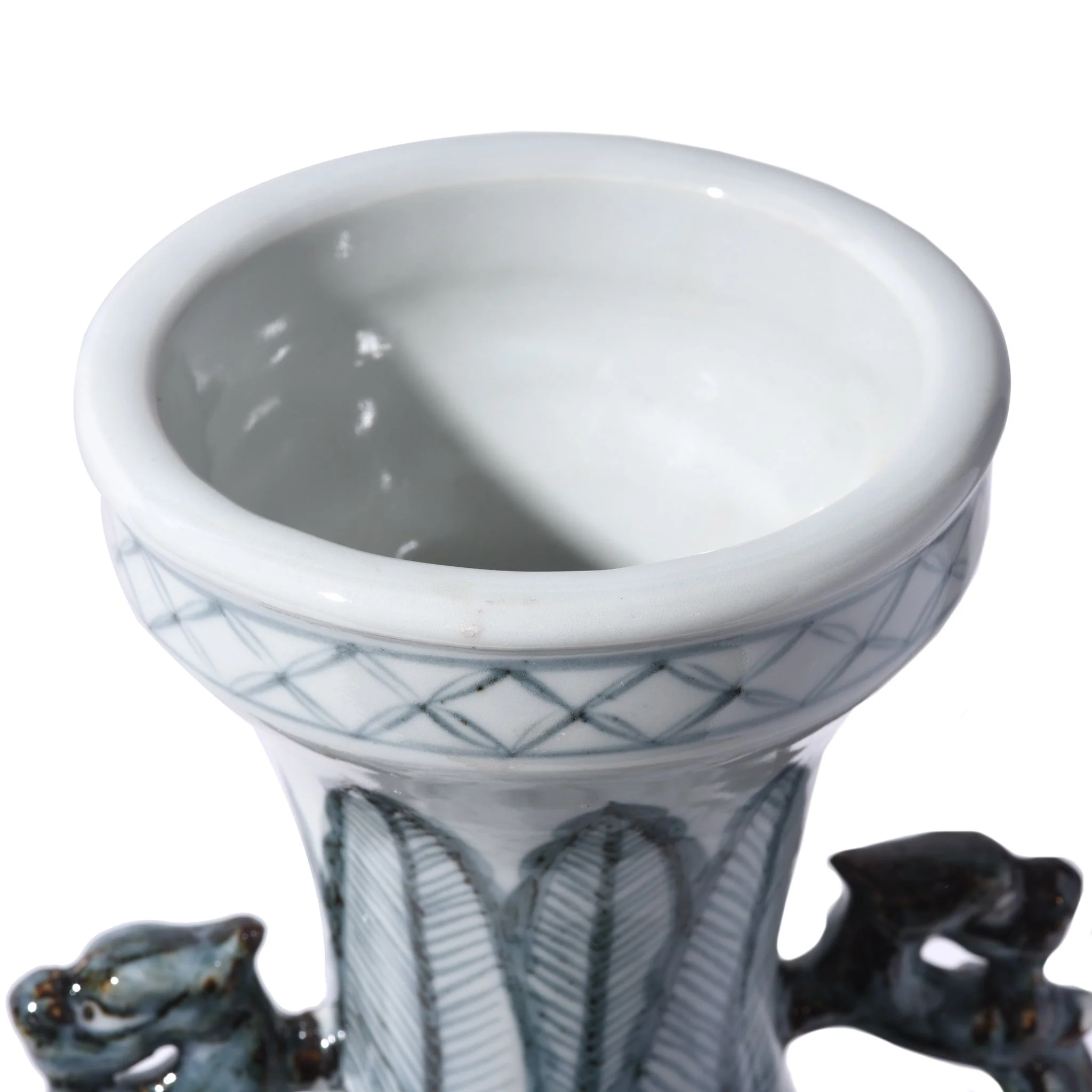 Blue & White Porcelain Yuhuchunping Vase - Phoenix Design - Image 5