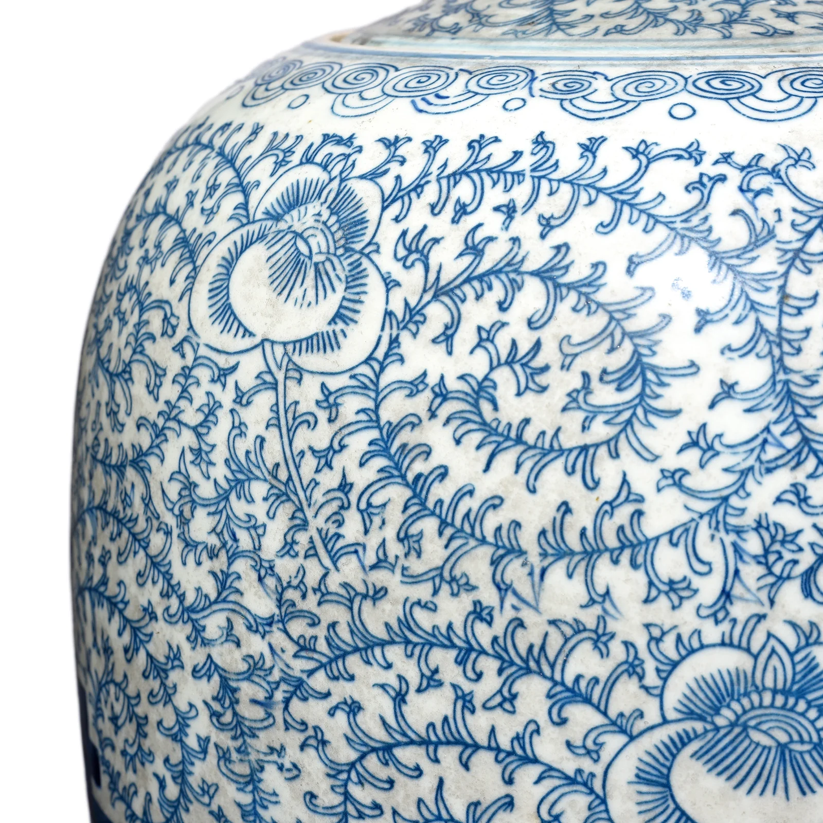 Blue & White Porcelain Tall Ginger Jar - Double Happiness - Image 5