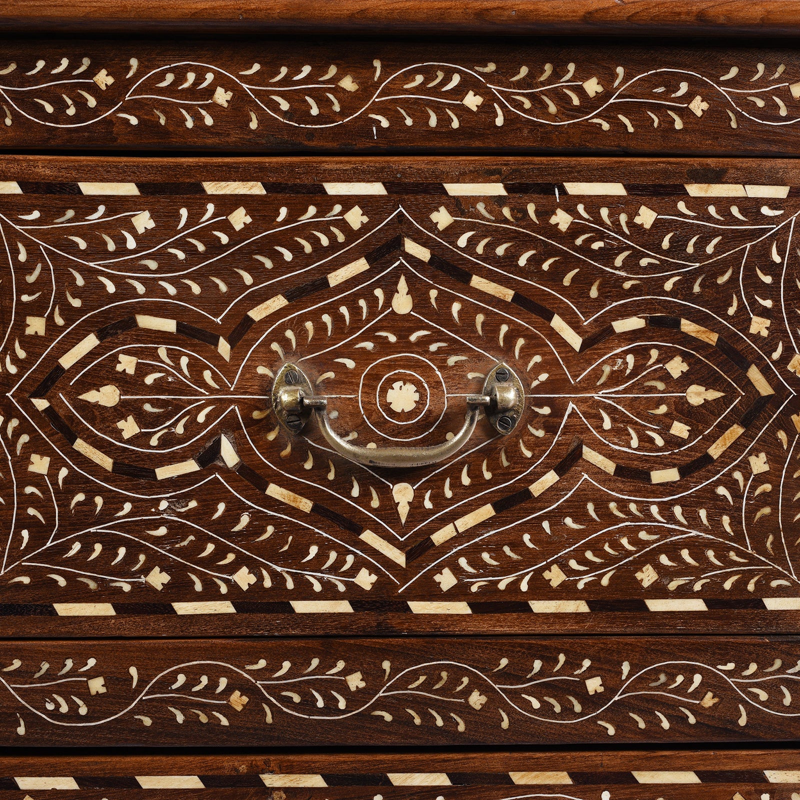 Indian Chest Of Drawers - With Later Bone Inlay Work Ca 1920 - Image 10