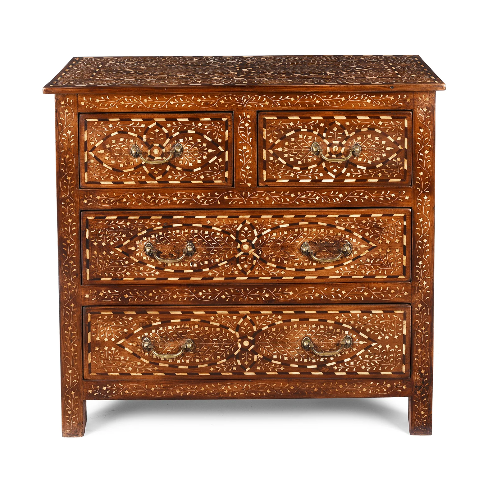 Bone Inlay Chest Of Drawers - Ca 1920