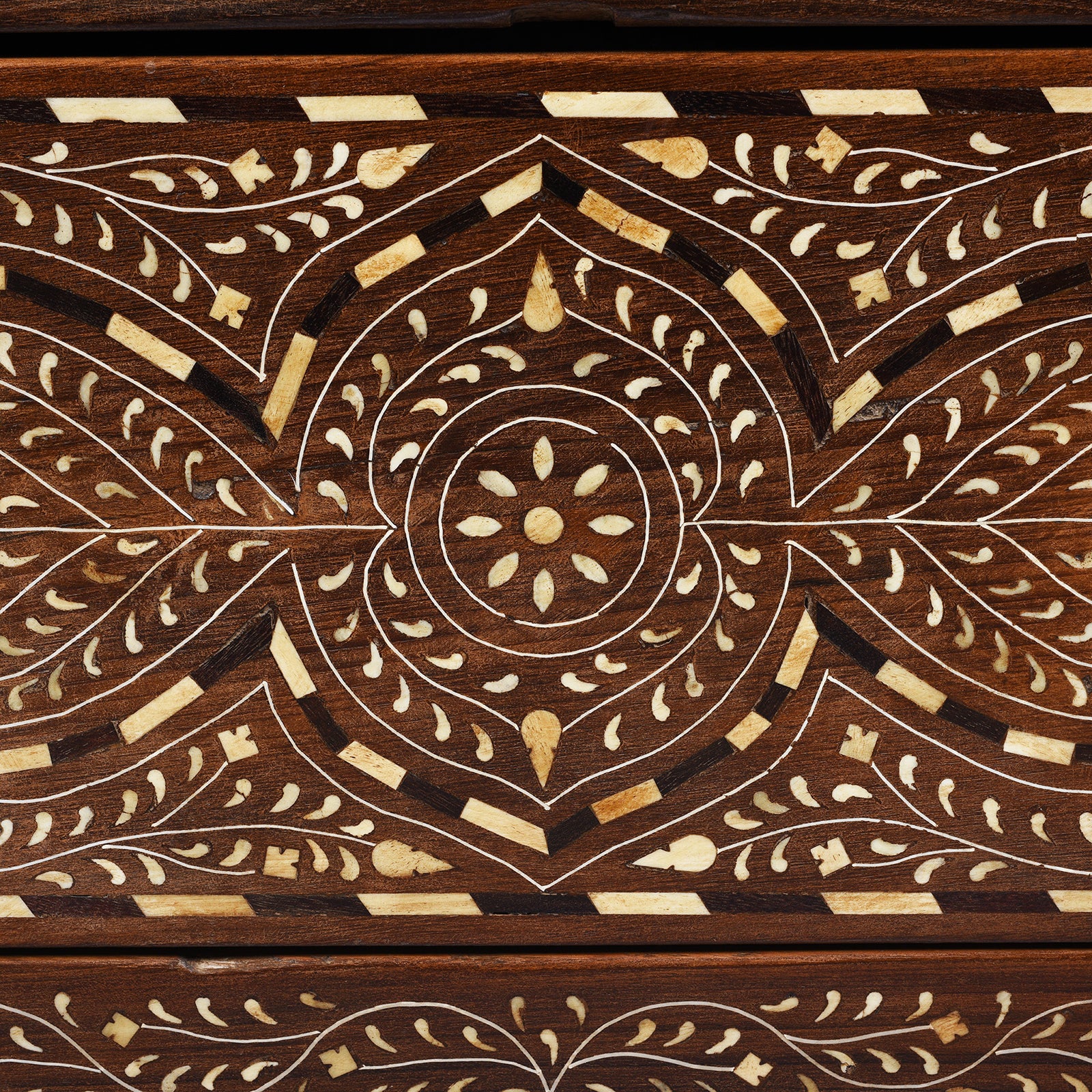 Indian Chest Of Drawers - With Later Bone Inlay Work Ca 1920 - Image 9