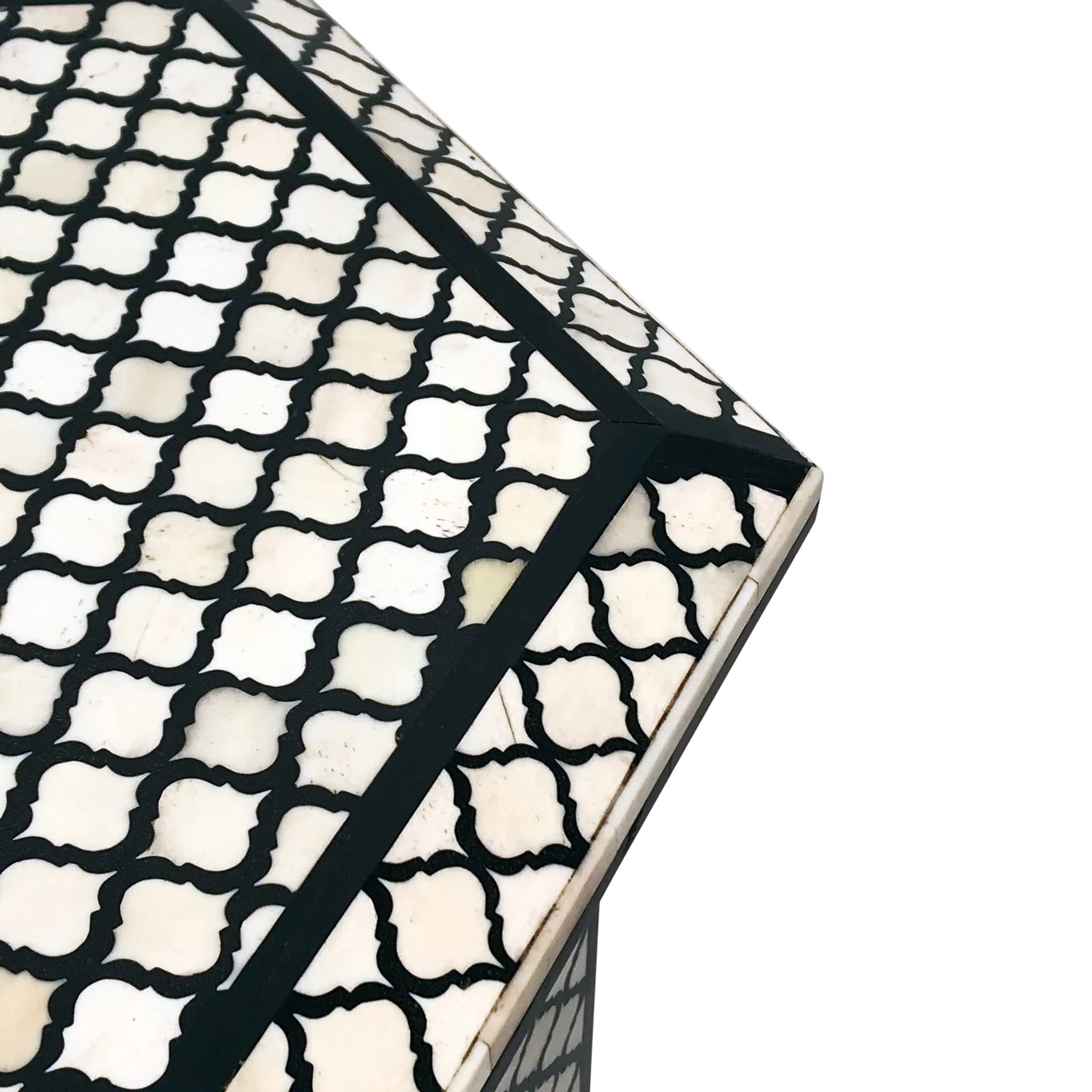 Bone Inlay Hexagonal Side Table - Image 3