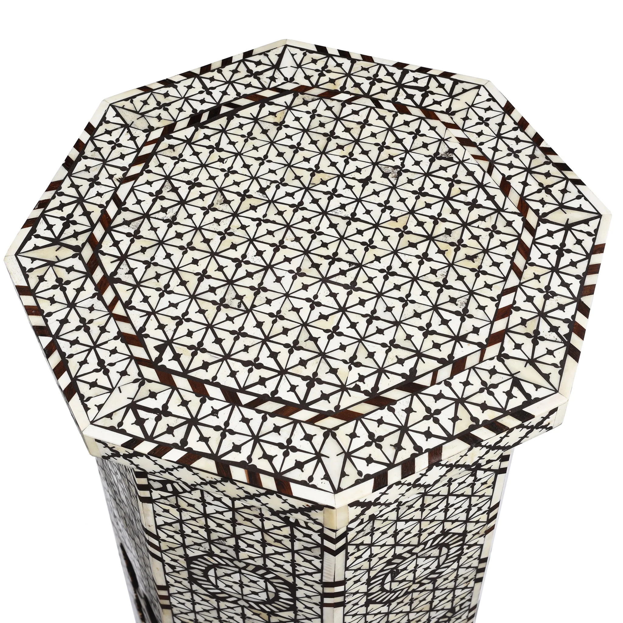 Bone Inlay Lamp Table - Image 3