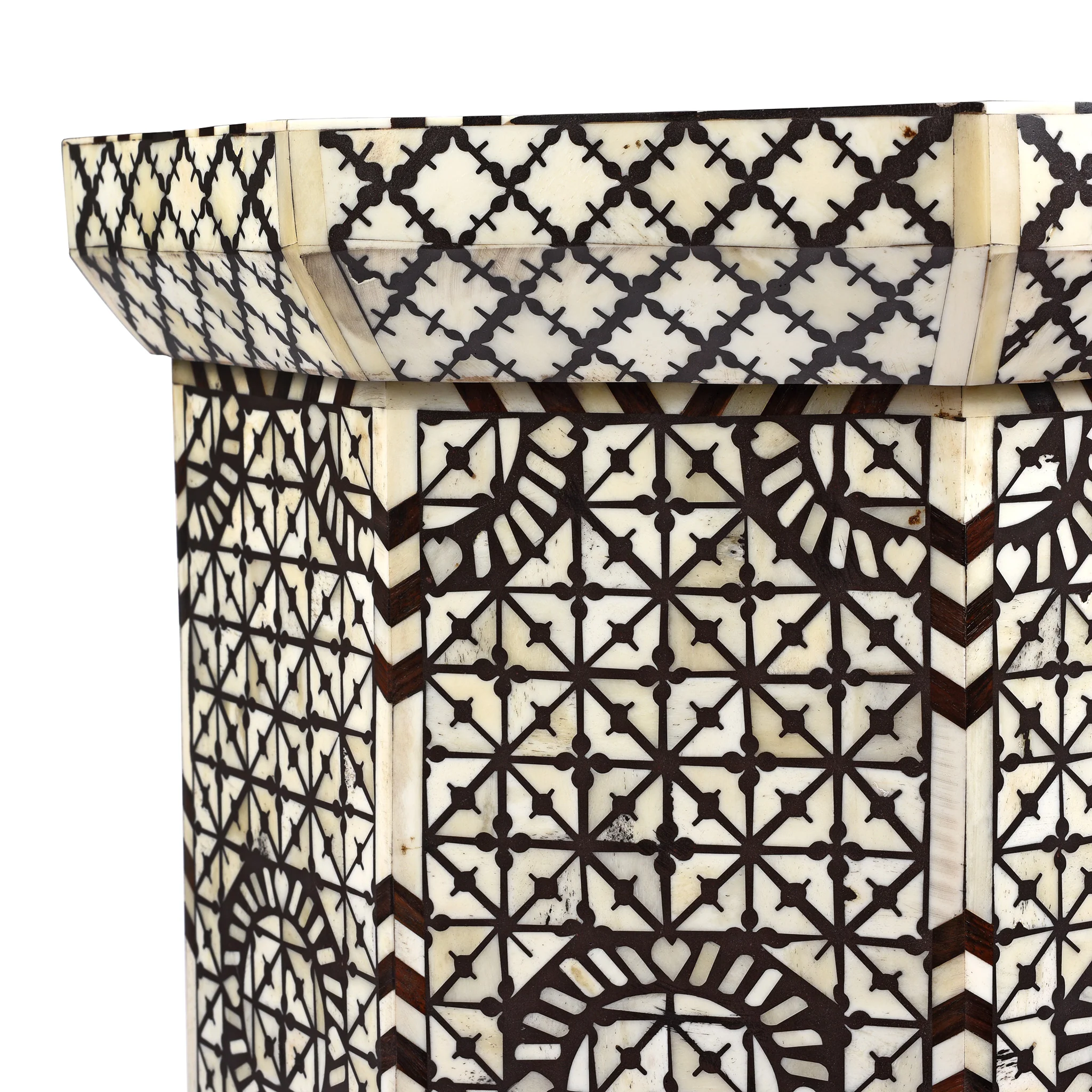 Bone Inlay Lamp Table - Image 5