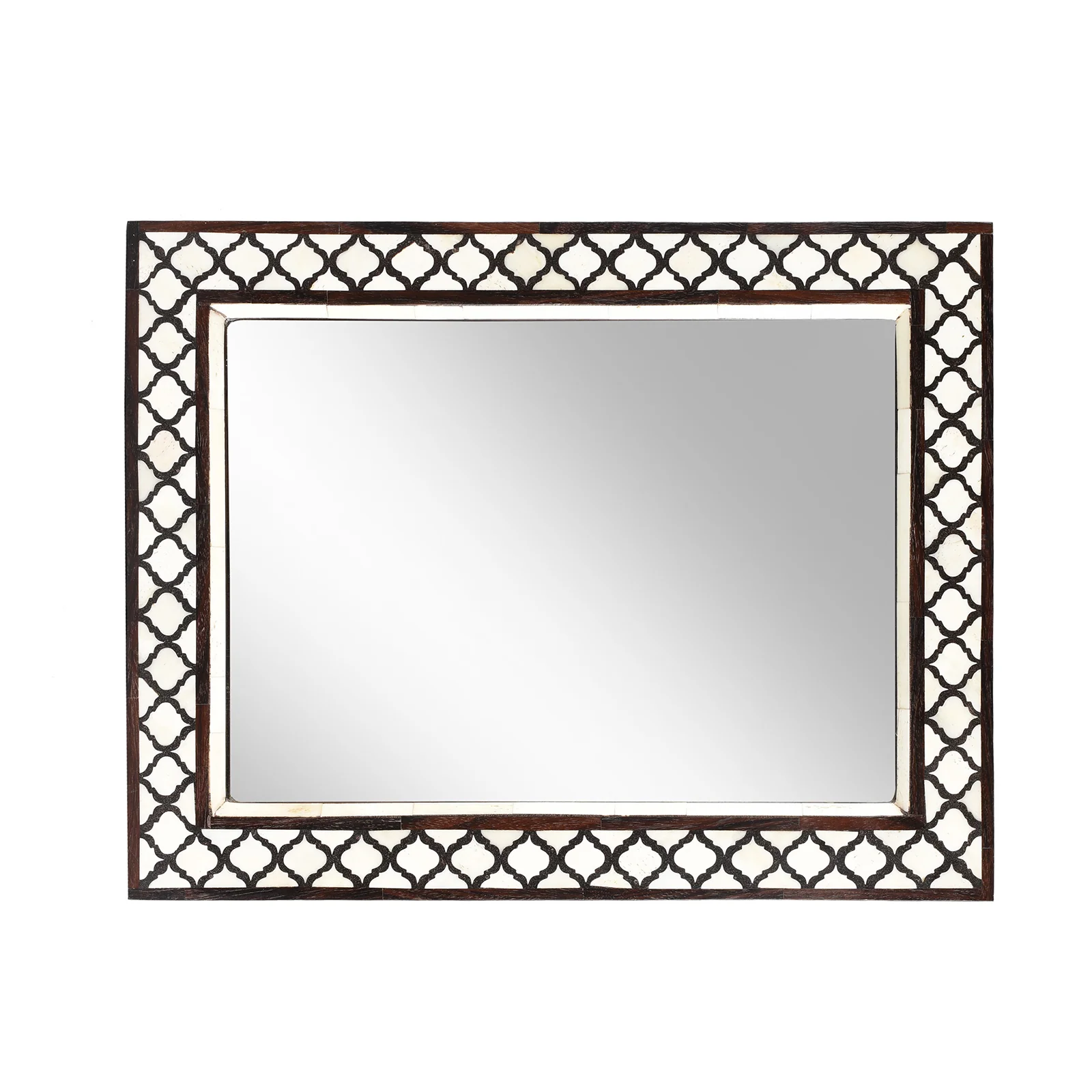 Bone Inlay Mirror From Rajasthan - Image 2