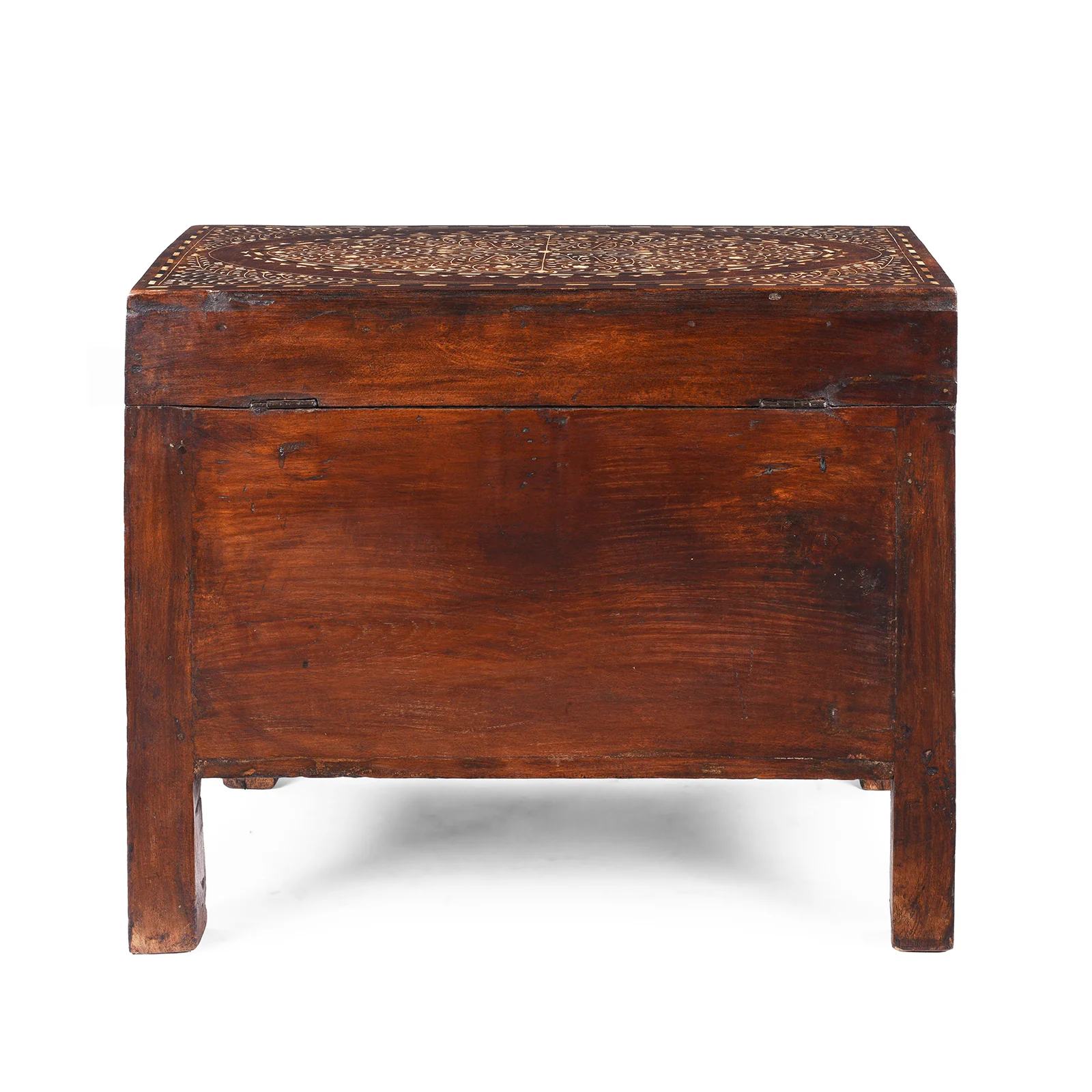 Bone Inlay Teak Chest - 19th Century - Image 10