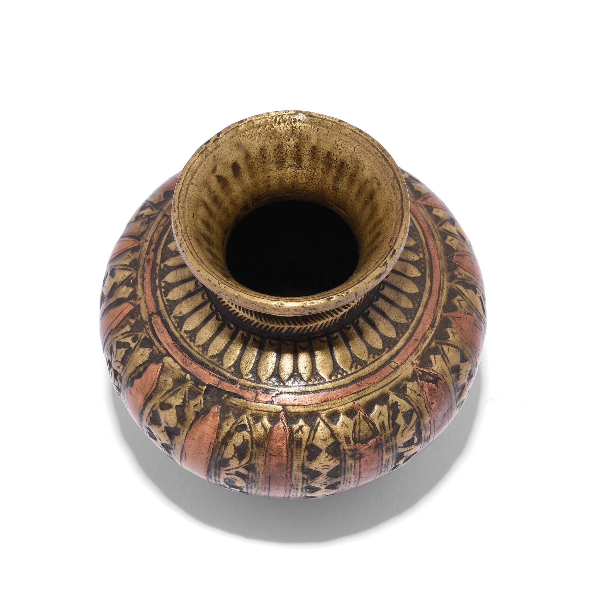 Brass And Copper Holy Water Pot - 19thC - Image 2