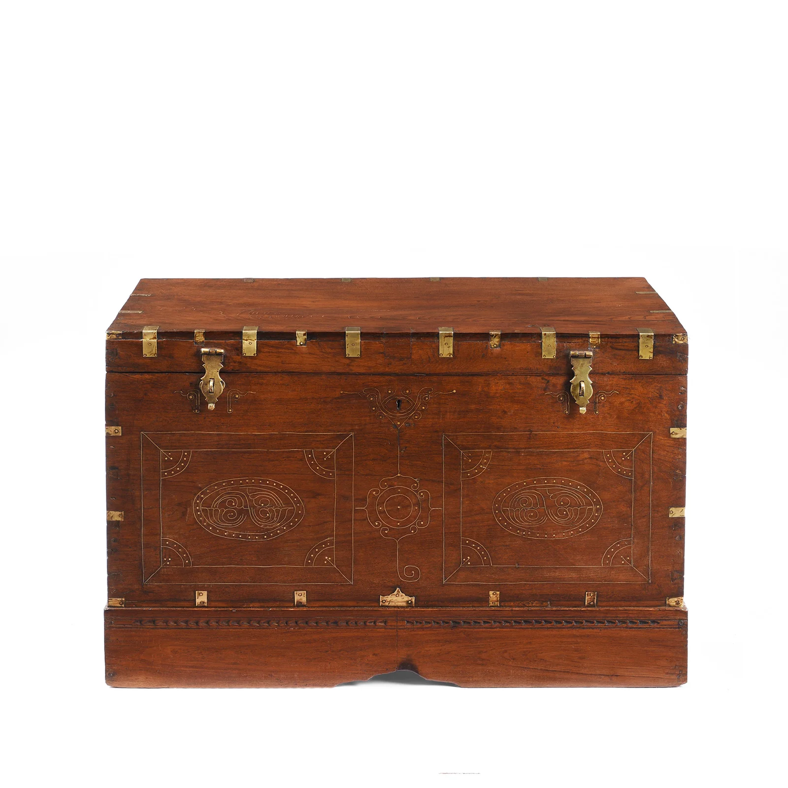 Brass Bound Burmese Military Chest - 19th Century