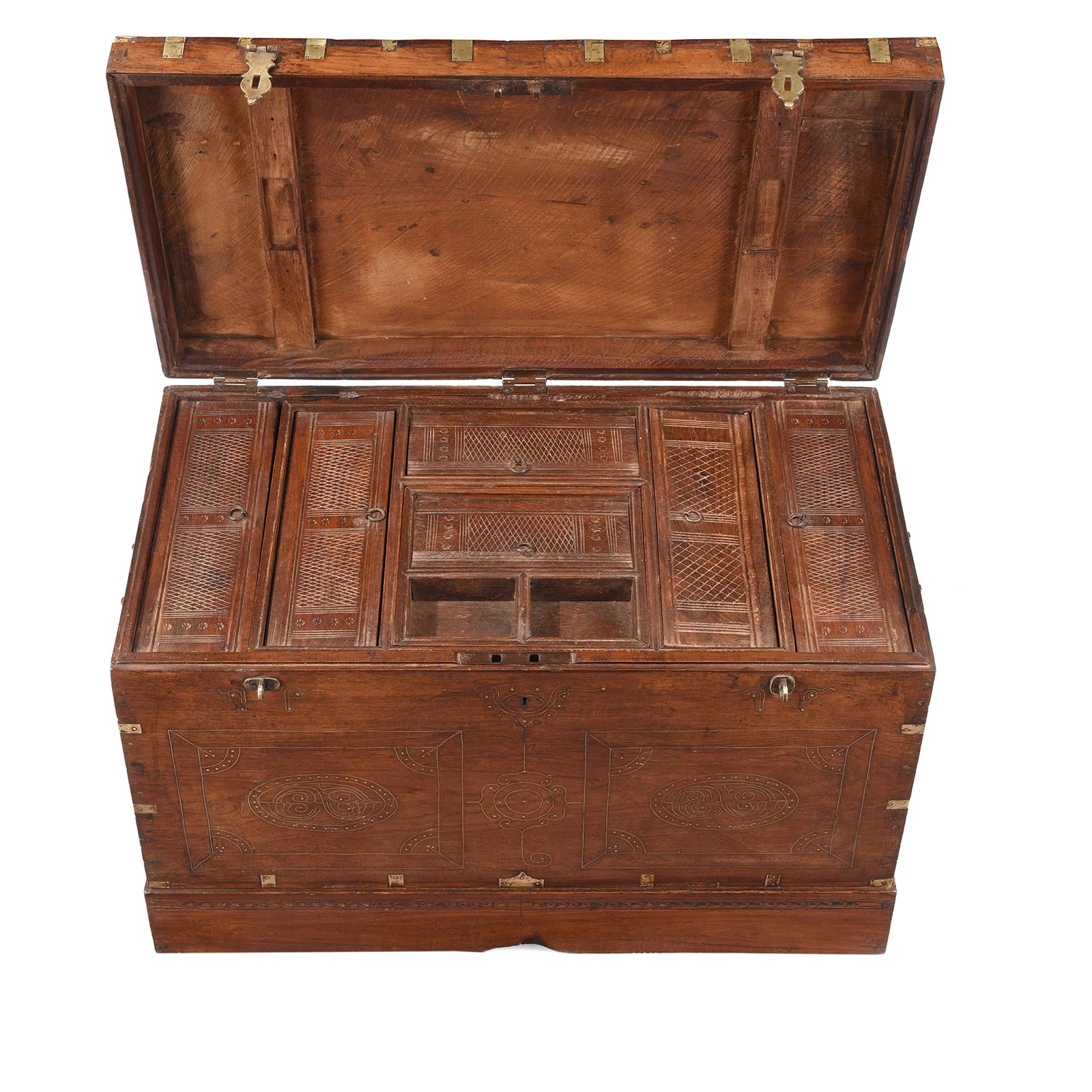 Brass Bound Burmese Military Chest - 19th Century - Image 2