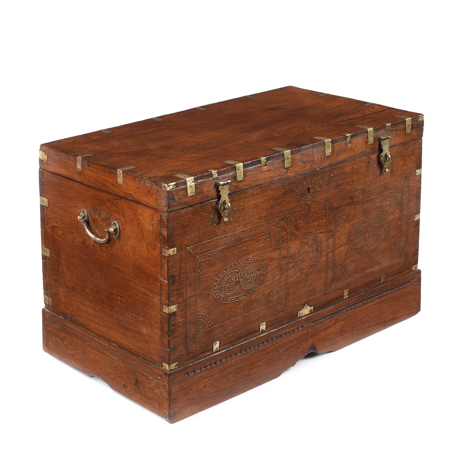 Brass Bound Burmese Military Chest - 19th Century - Image 4