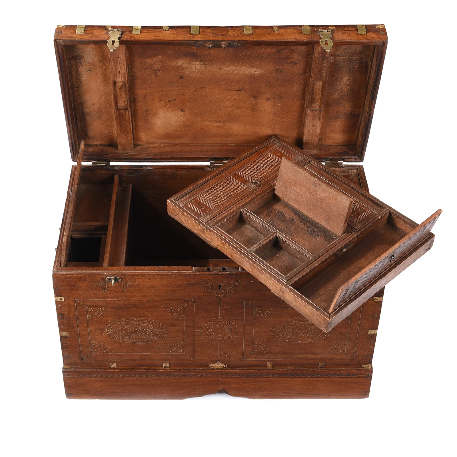 Brass Bound Burmese Military Chest - 19th Century - Image 5