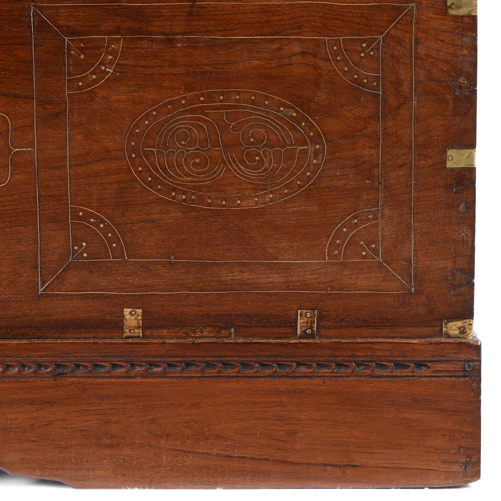 Brass Bound Burmese Military Chest - 19th Century - Image 8