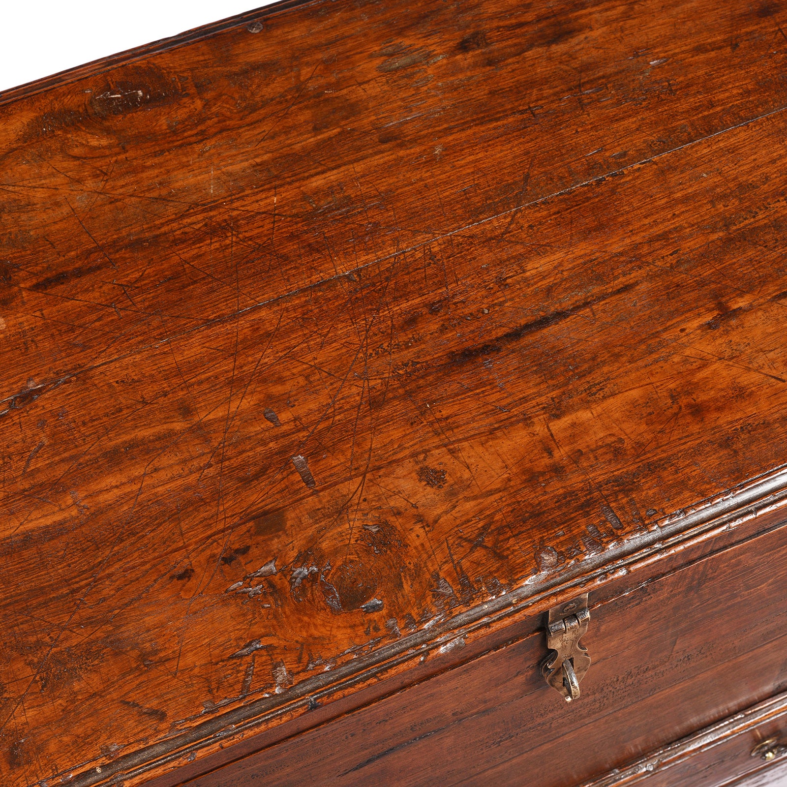 Brass Bound Teak Anglo-Indian Chest From Rajasthan -19thC - Image 10