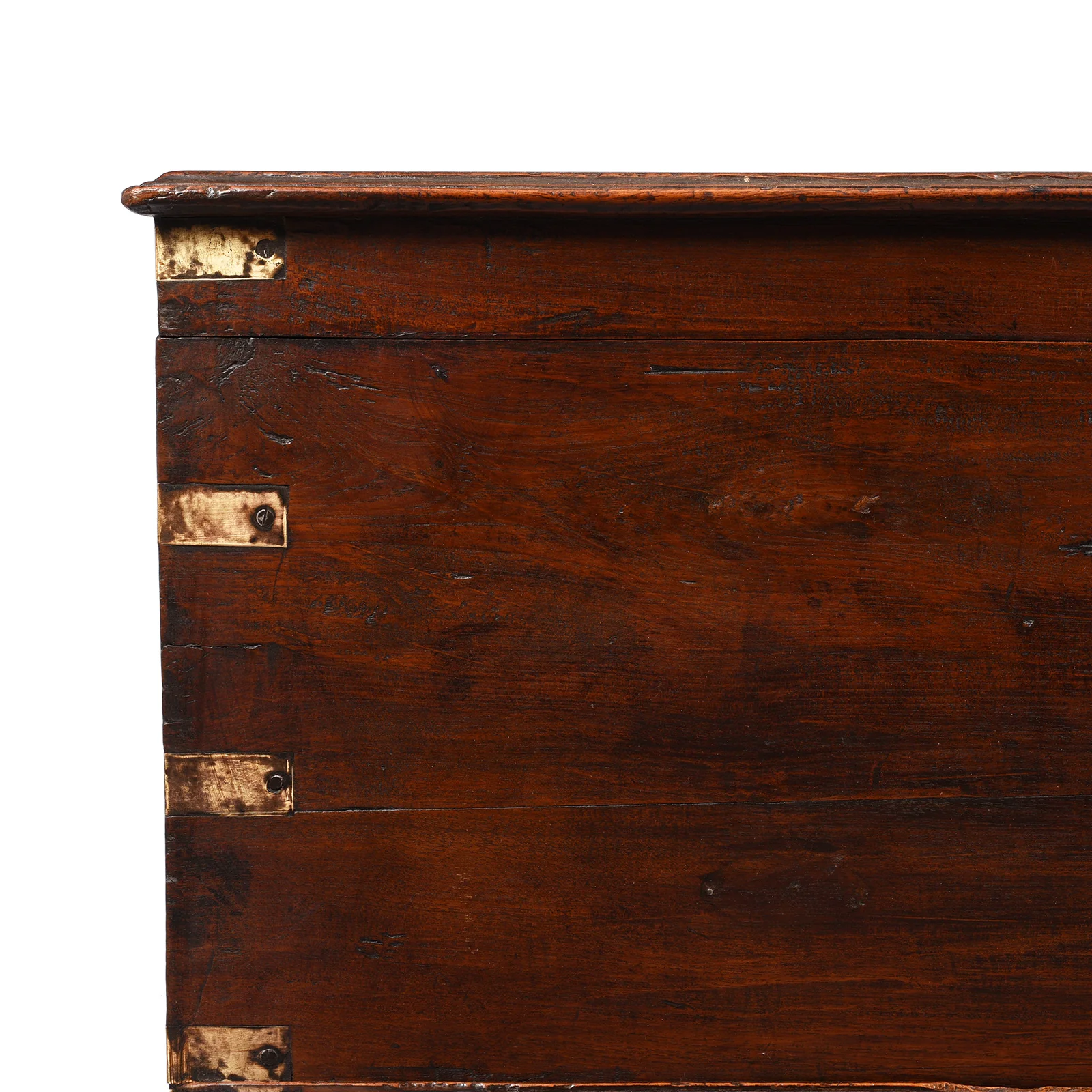 Brass Bound Teak Anglo-Indian Chest From Rajasthan -19thC - Image 2