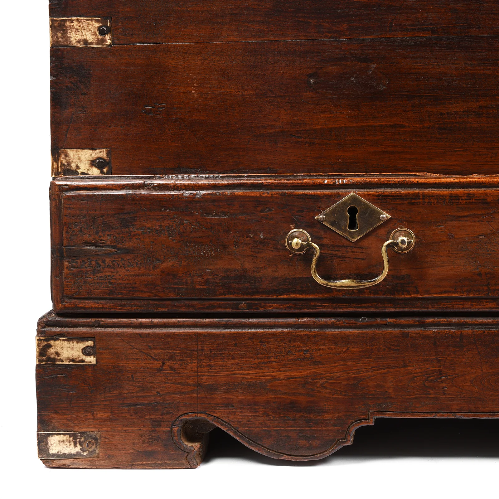 Brass Bound Teak Anglo-Indian Chest From Rajasthan -19thC - Image 3