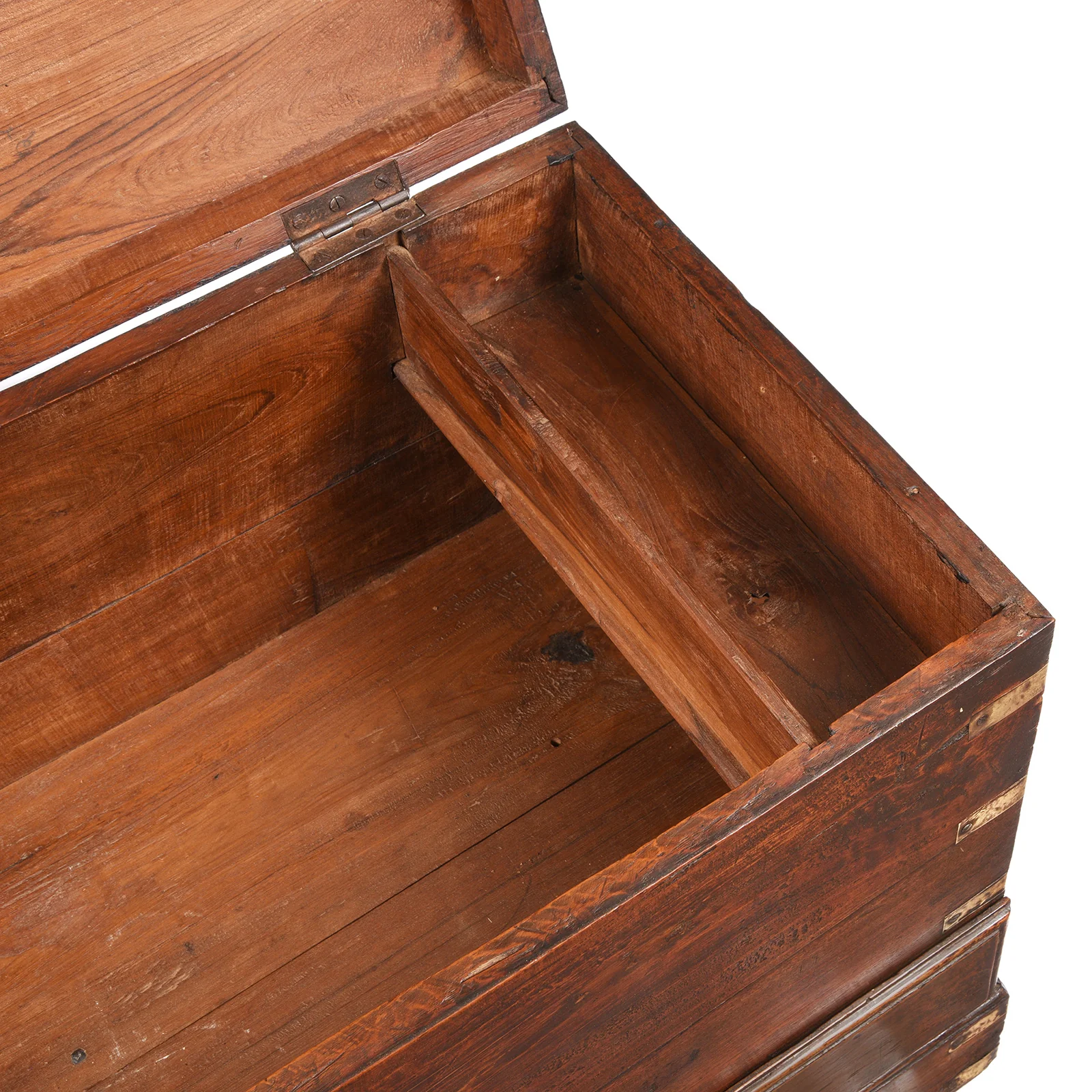 Brass Bound Teak Anglo-Indian Chest From Rajasthan -19thC - Image 6