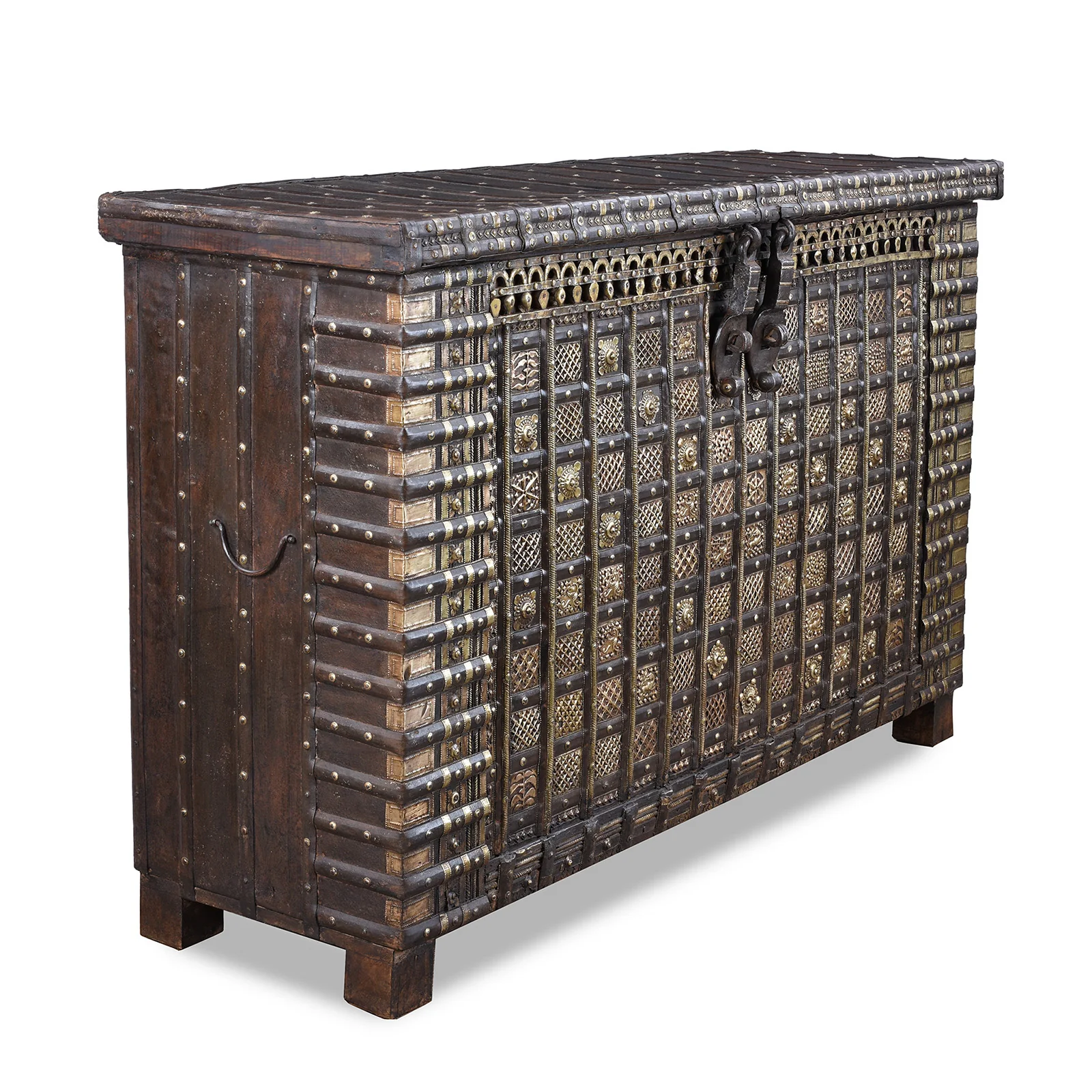 Brass Bound Pithara Console Chest From Saurashtra - 18th Century - Image 3