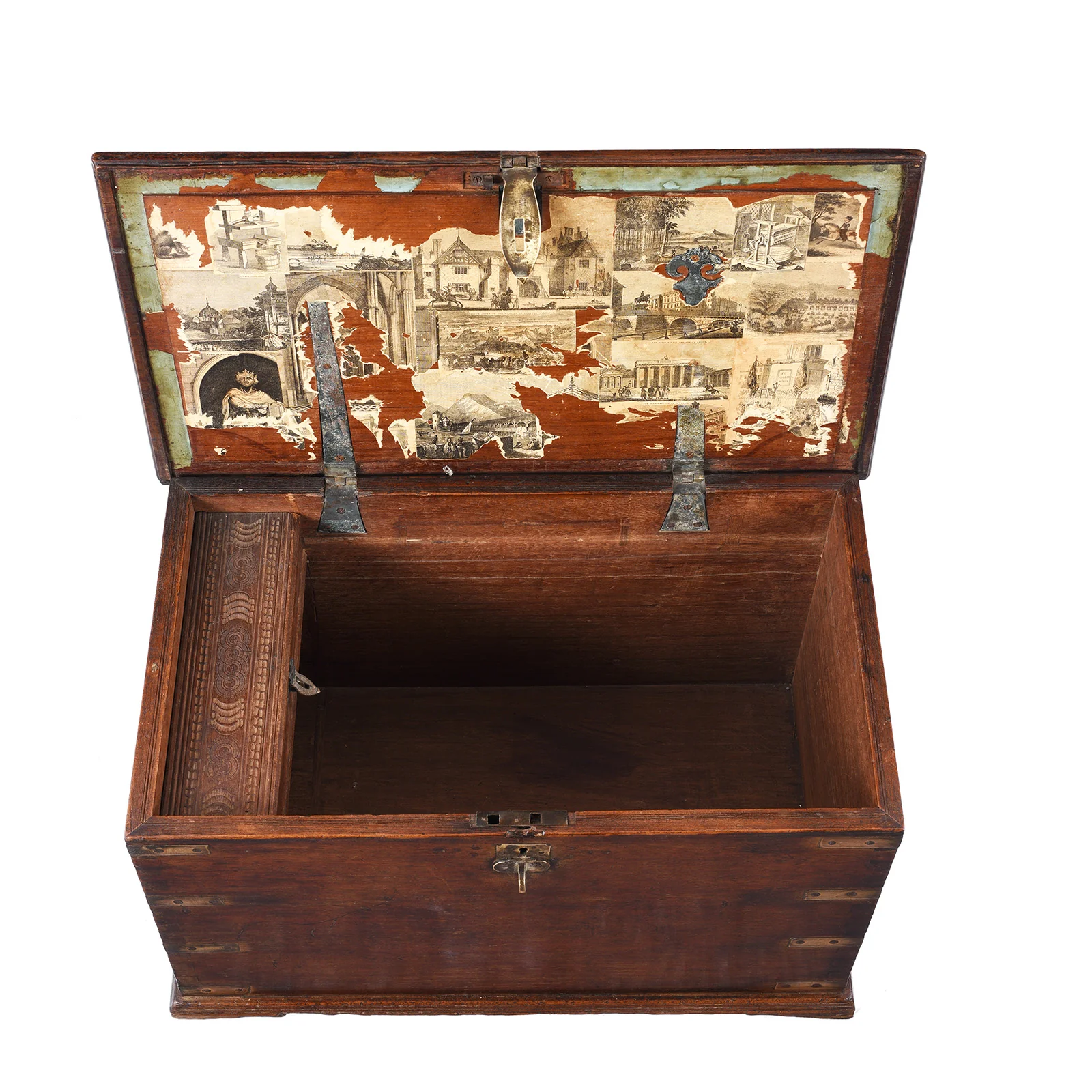 Brass Bound Indian Teak Chest - 19th Century - Image 3