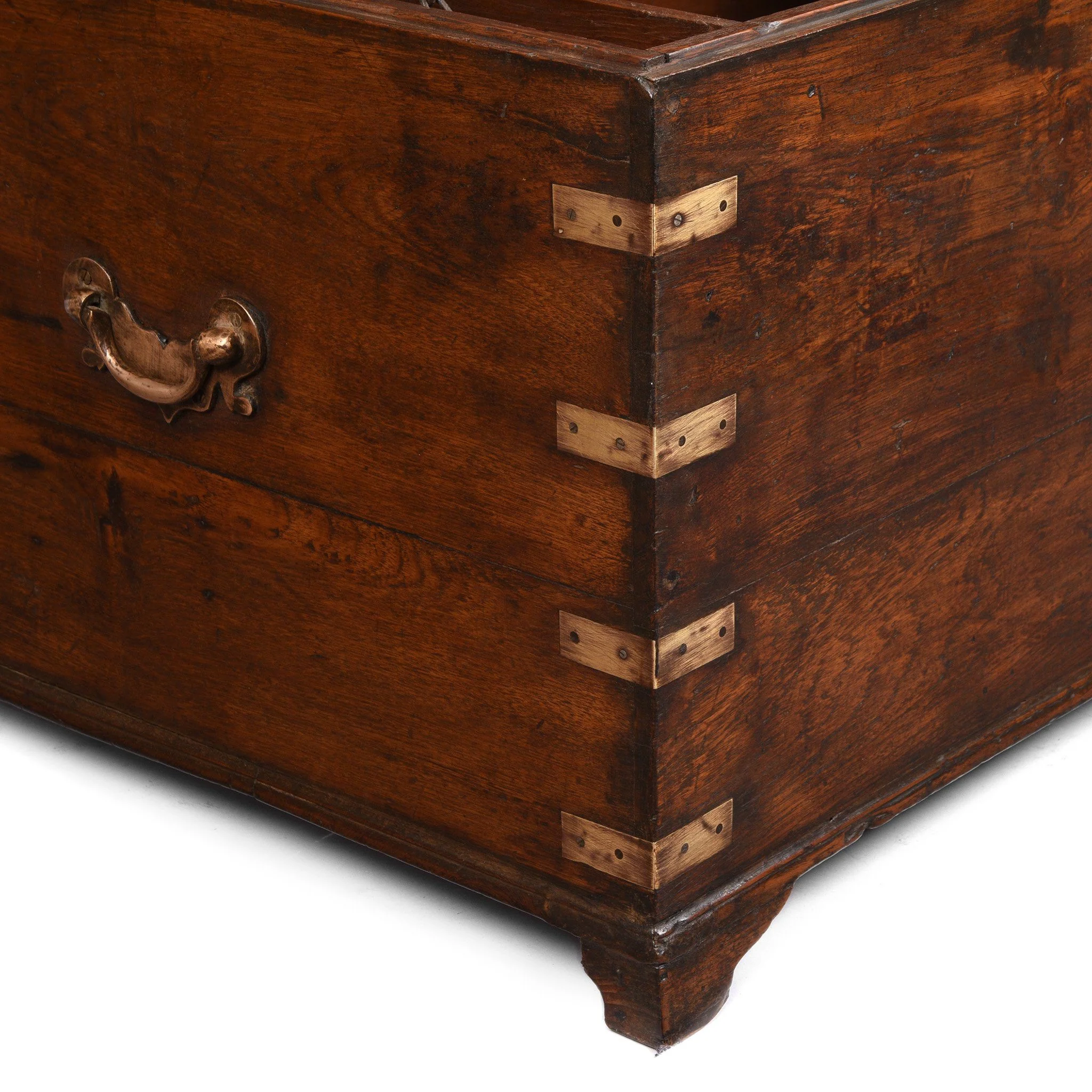 Brass Bound Indian Teak Military Chest - 19thC - Image 5
