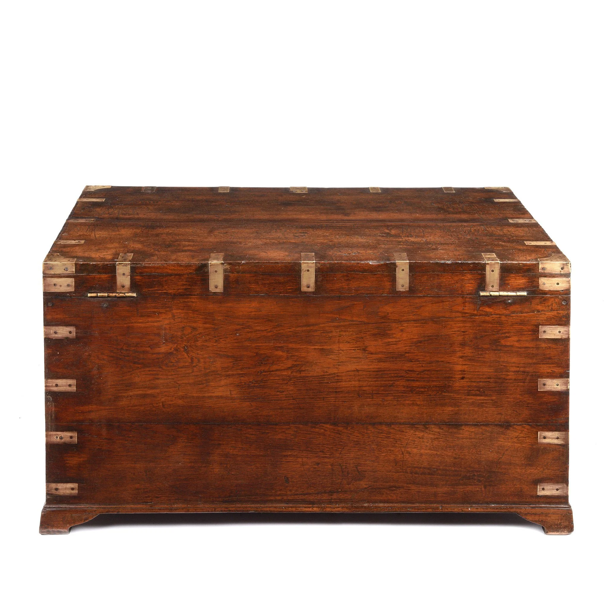 Brass Bound Indian Teak Military Chest - 19thC - Image 9